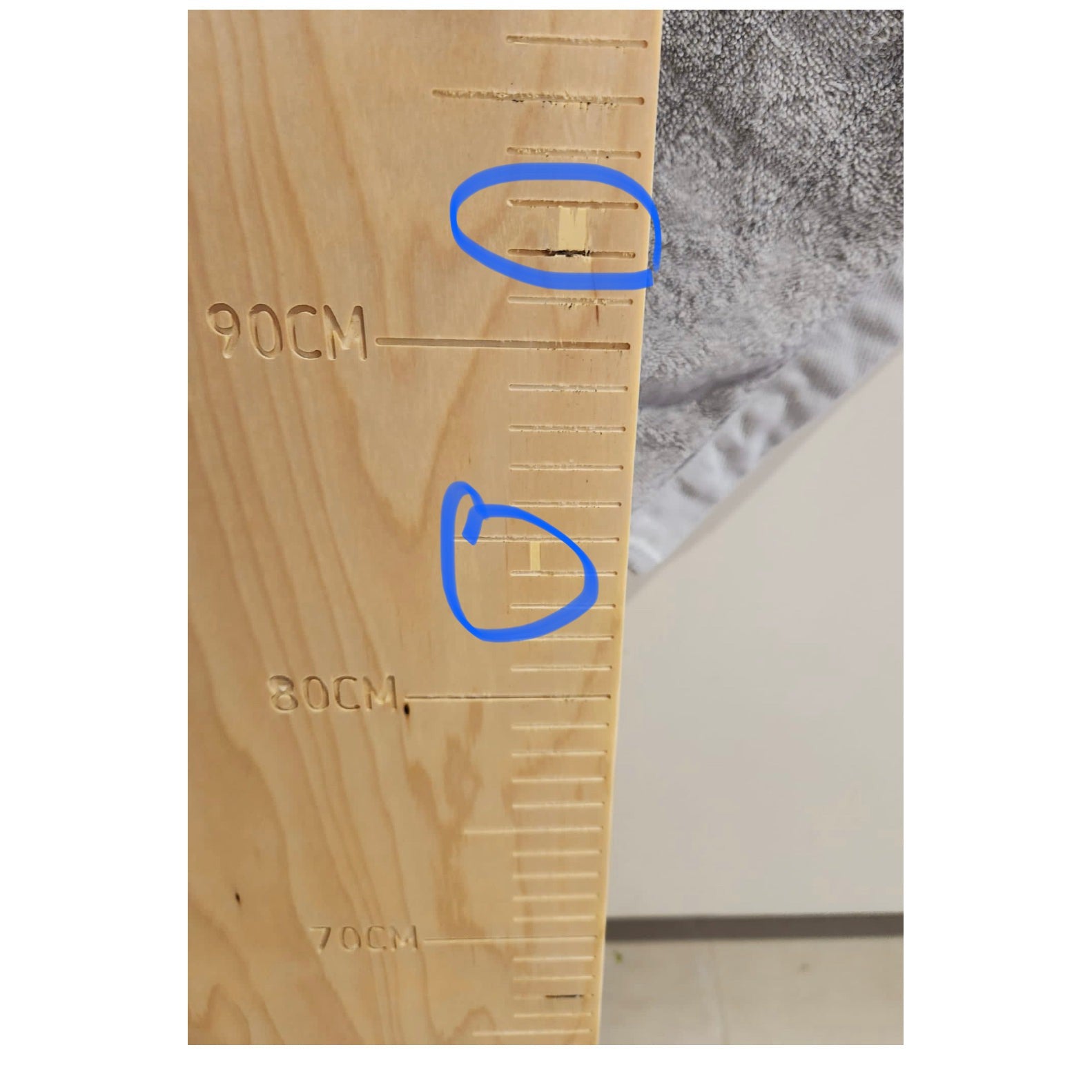 *** IMPERFECT Watch Me Grow Wooden Height Chart Rulers