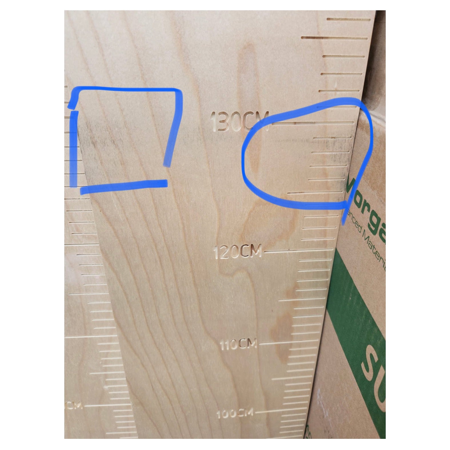 *** IMPERFECT Watch Me Grow Wooden Height Chart Rulers