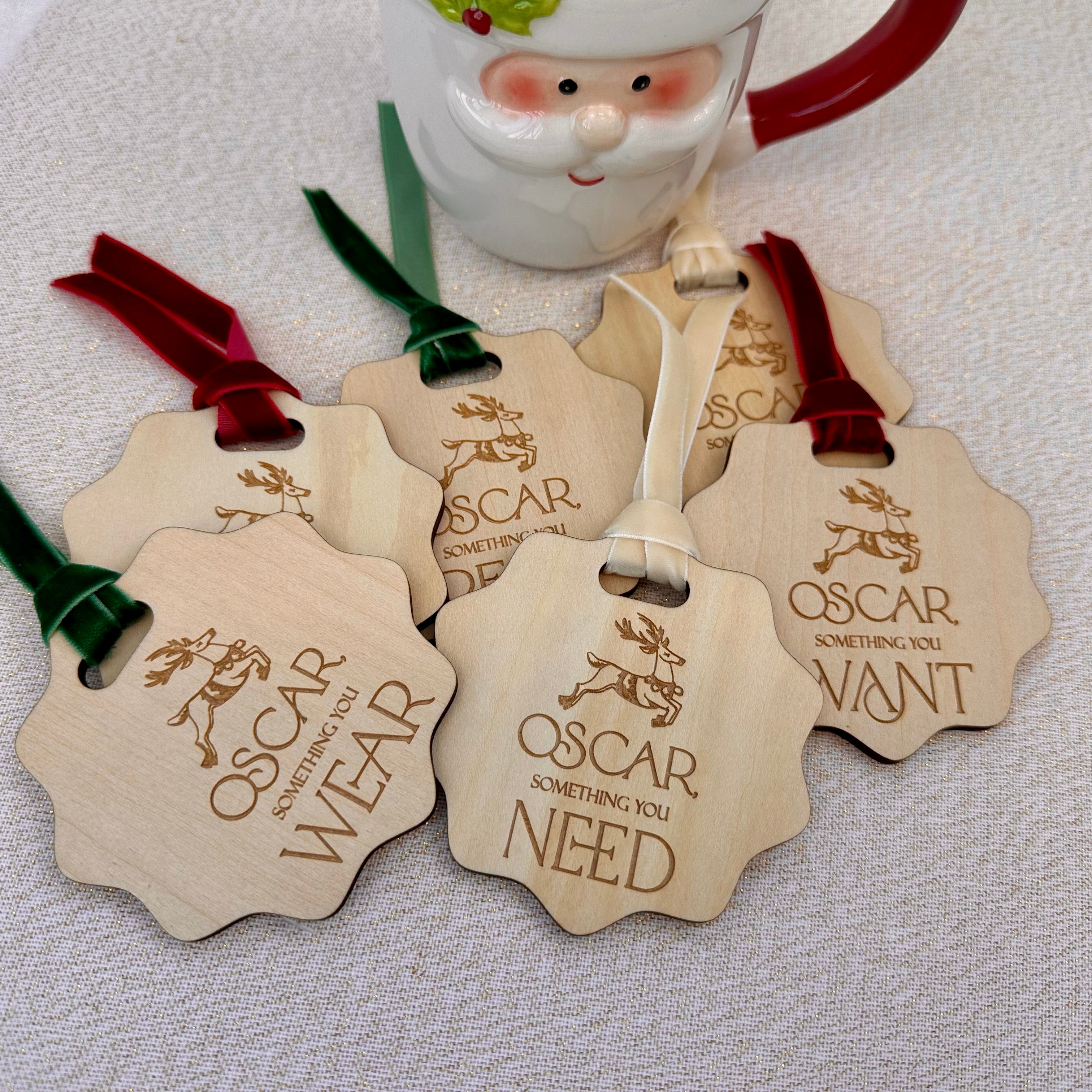 Wavy Timber "Something" Christmas Gift Tags