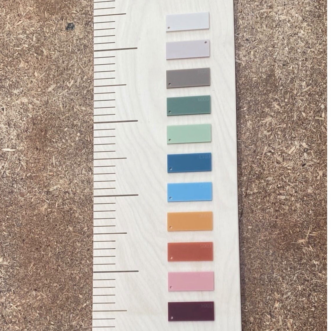 *** IMPERFECT Watch Me Grow Wooden Height Chart Rulers