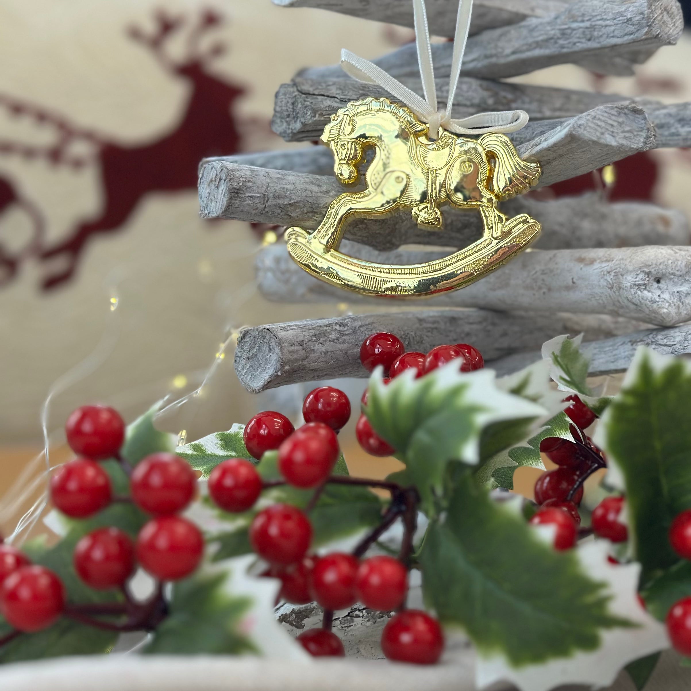Vintage Rocking Horse Personalised Ornament