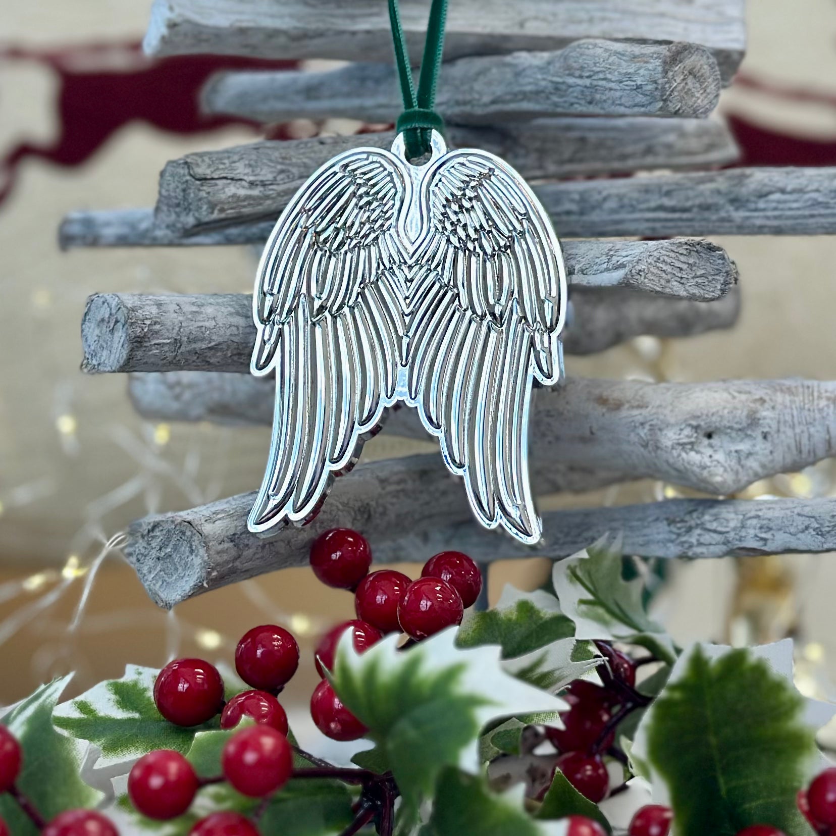 Heaven's Embrace – Angel Wings Personalised Ornament