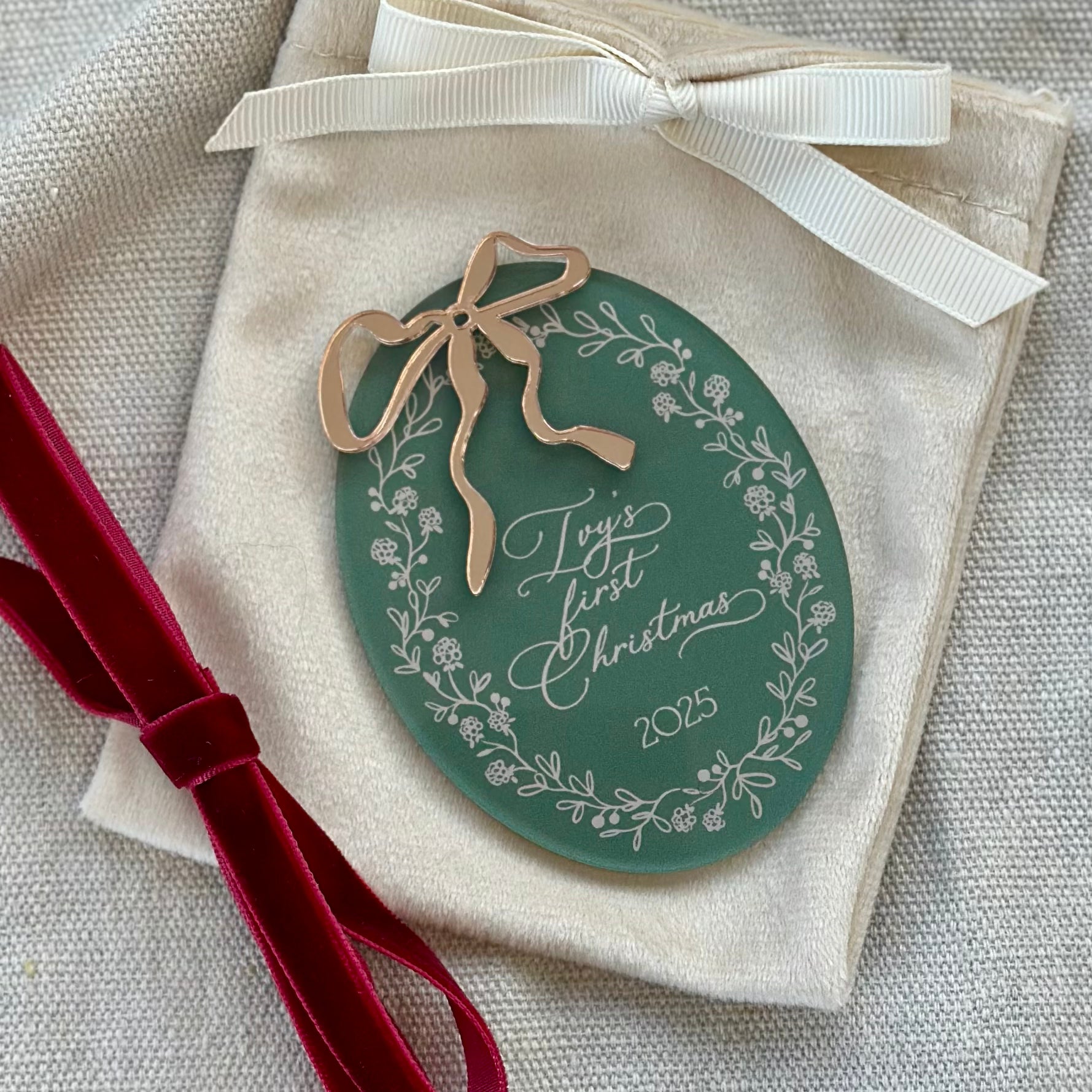 "My First Christmas" Announcement Hanger & Plaque