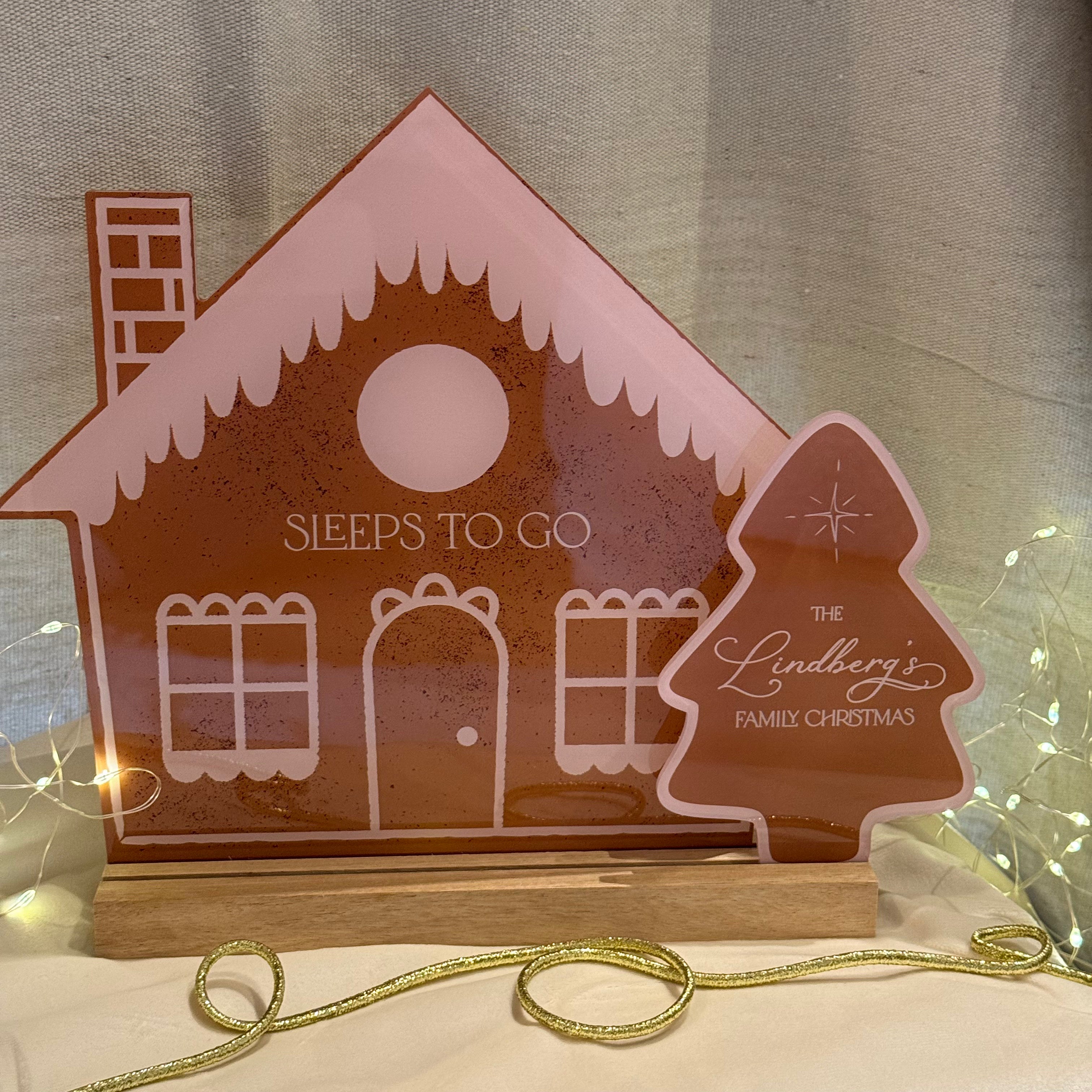 Double Layer Christmas Countdown Set Gingerbread House
