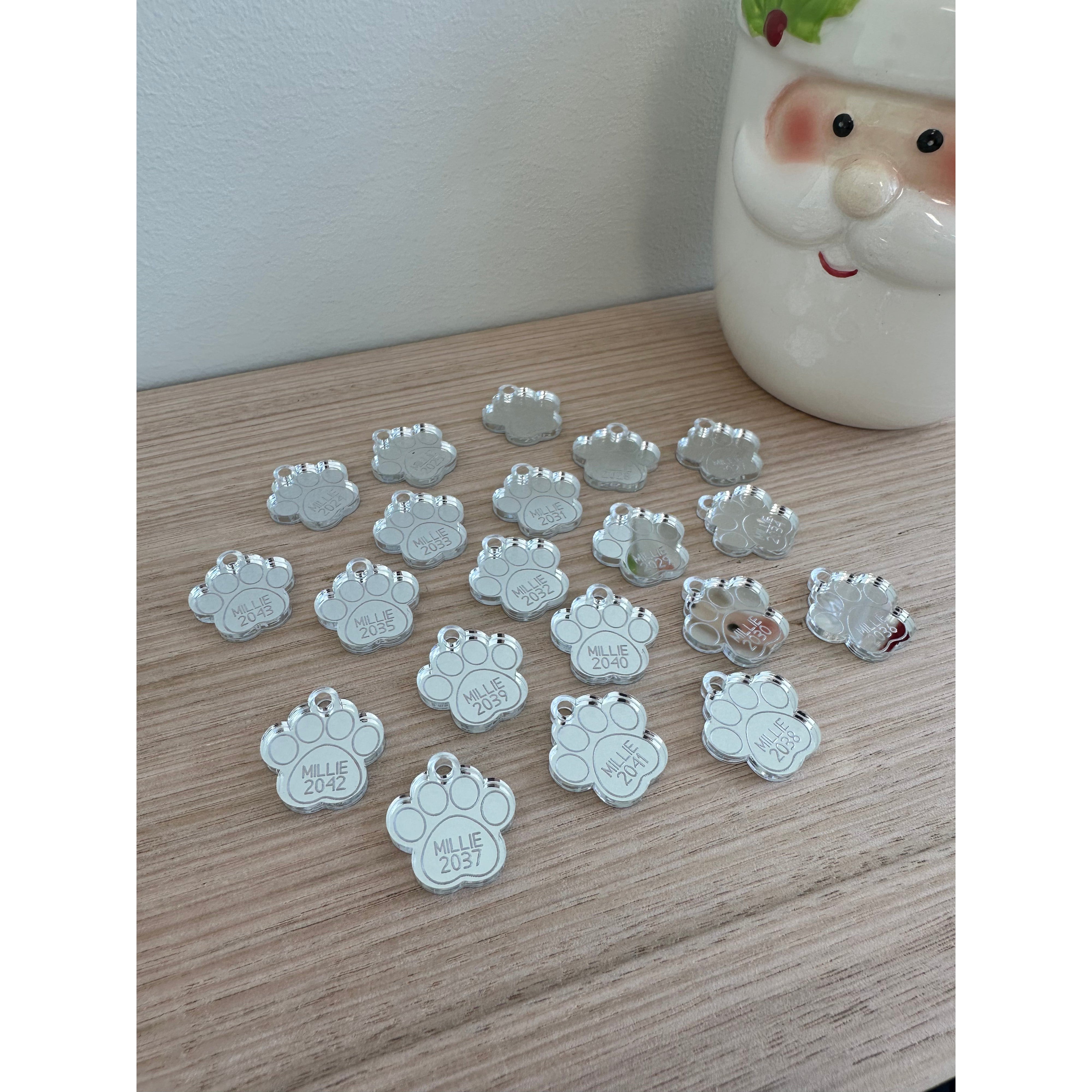 Dog Paw Decoration Keepsake Charms