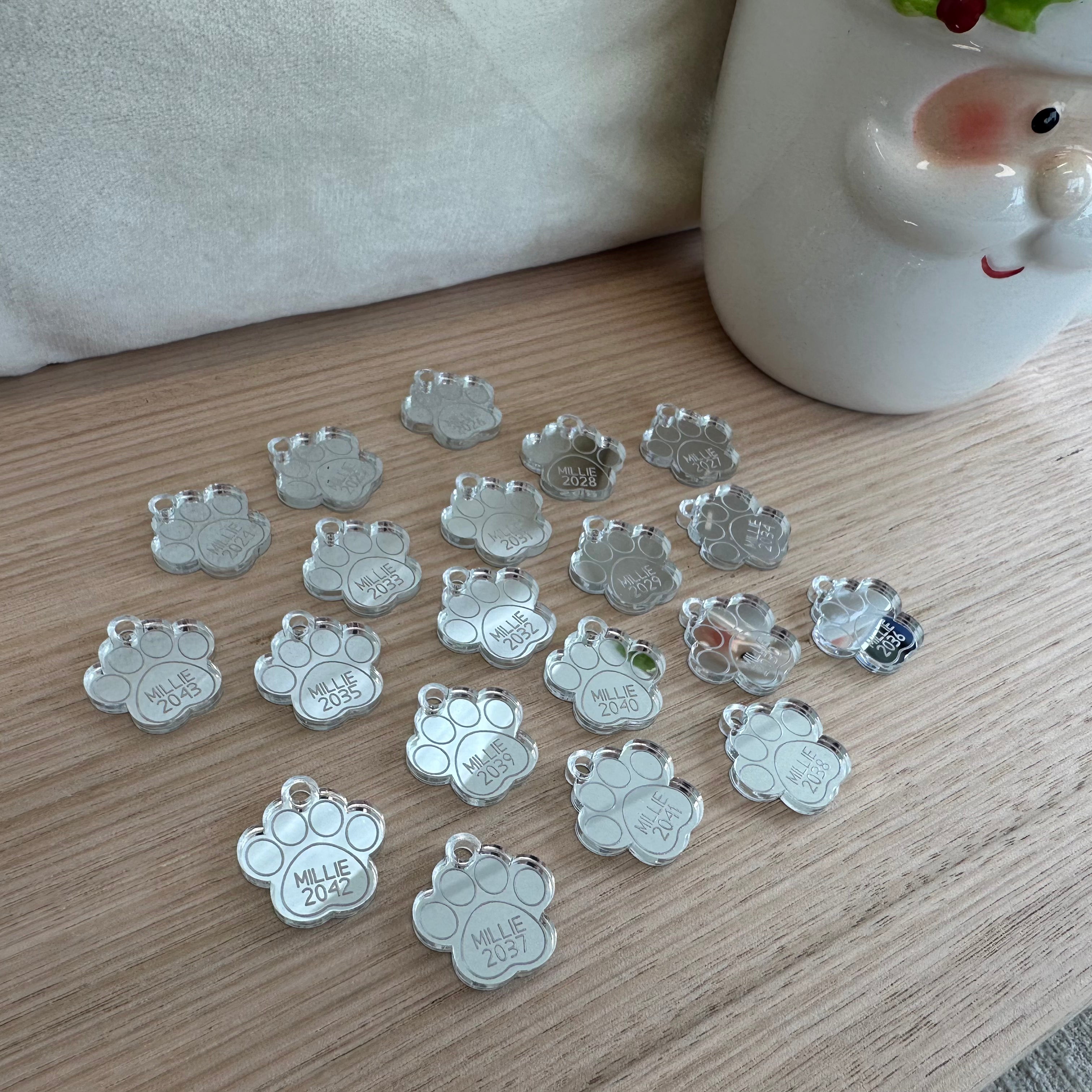 Dog Paw Decoration Keepsake Charms