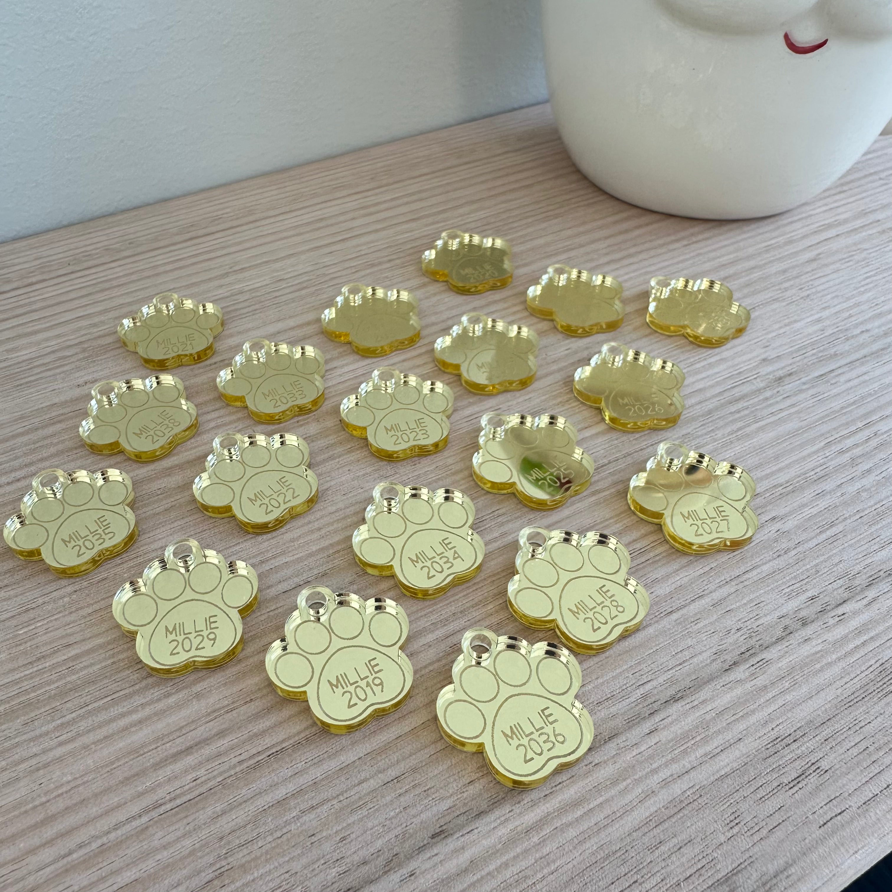Dog Paw Decoration Keepsake Charms
