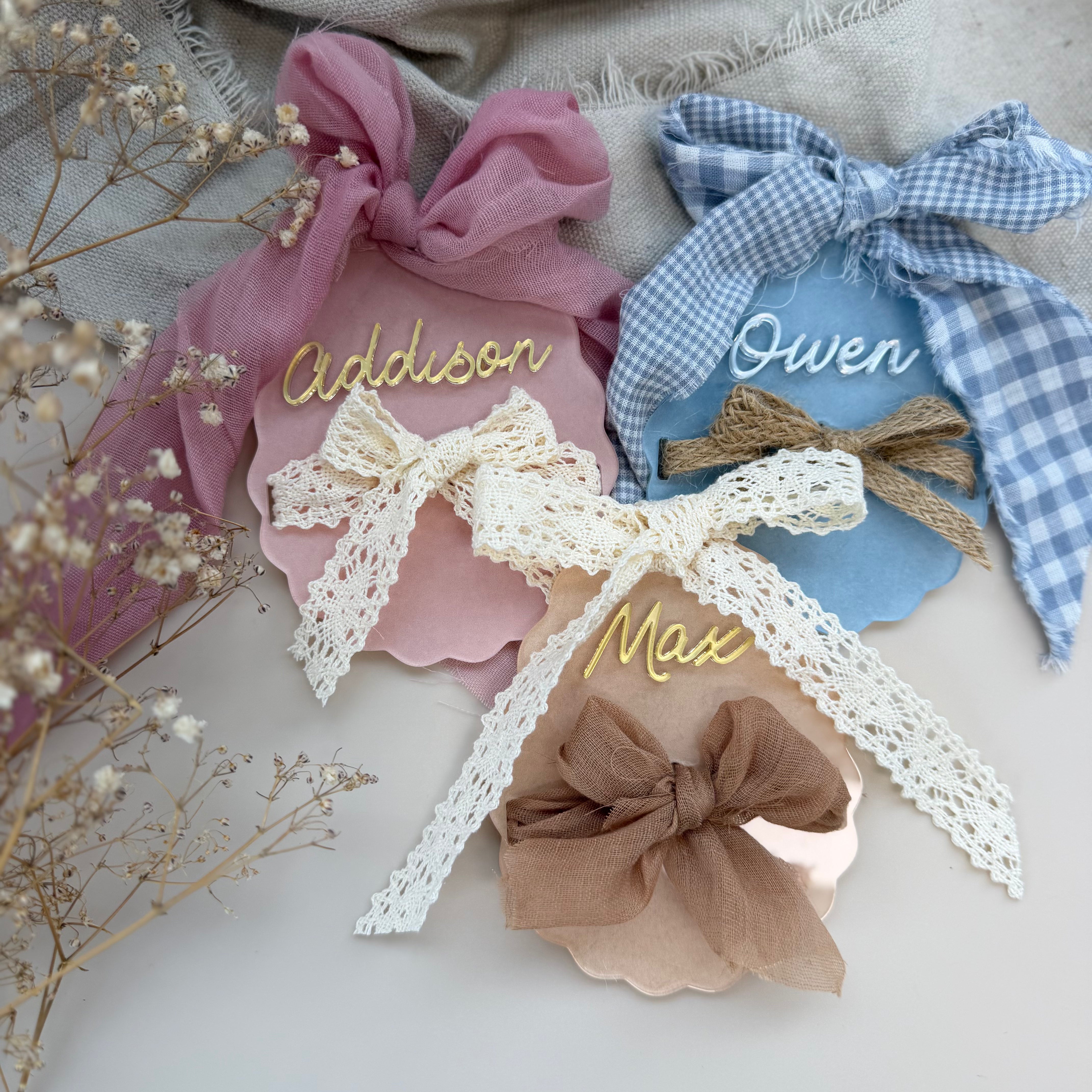 Sweet Bow Easter Egg Tag