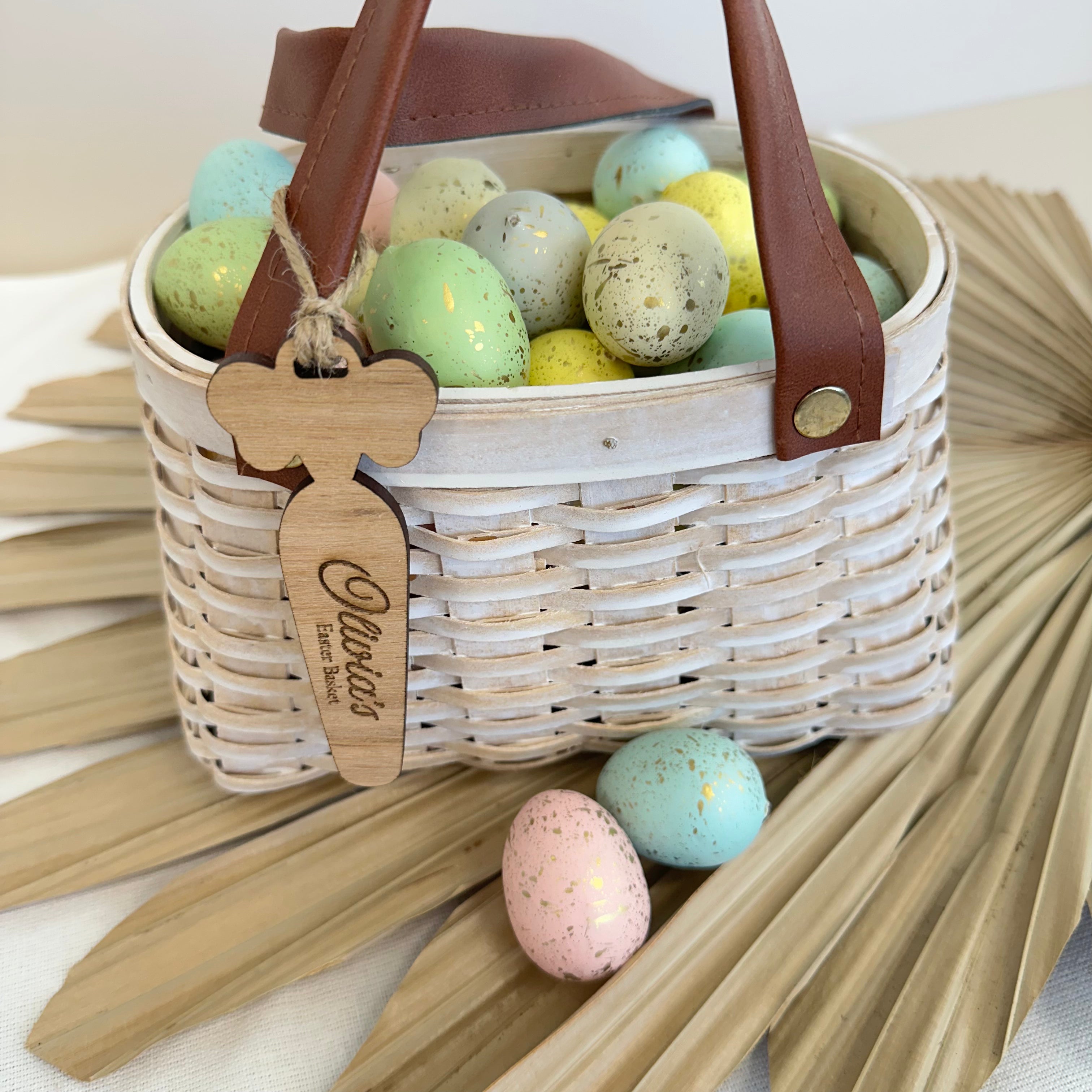 Vintage Timber Easter Carrot Tag