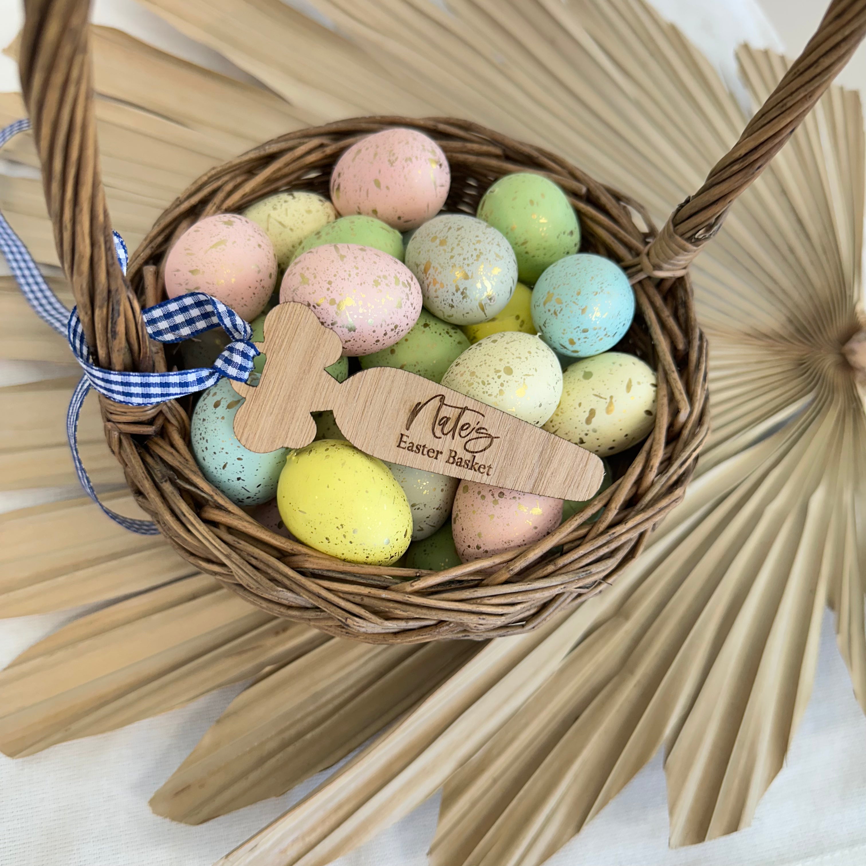 Vintage Timber Easter Carrot Tag
