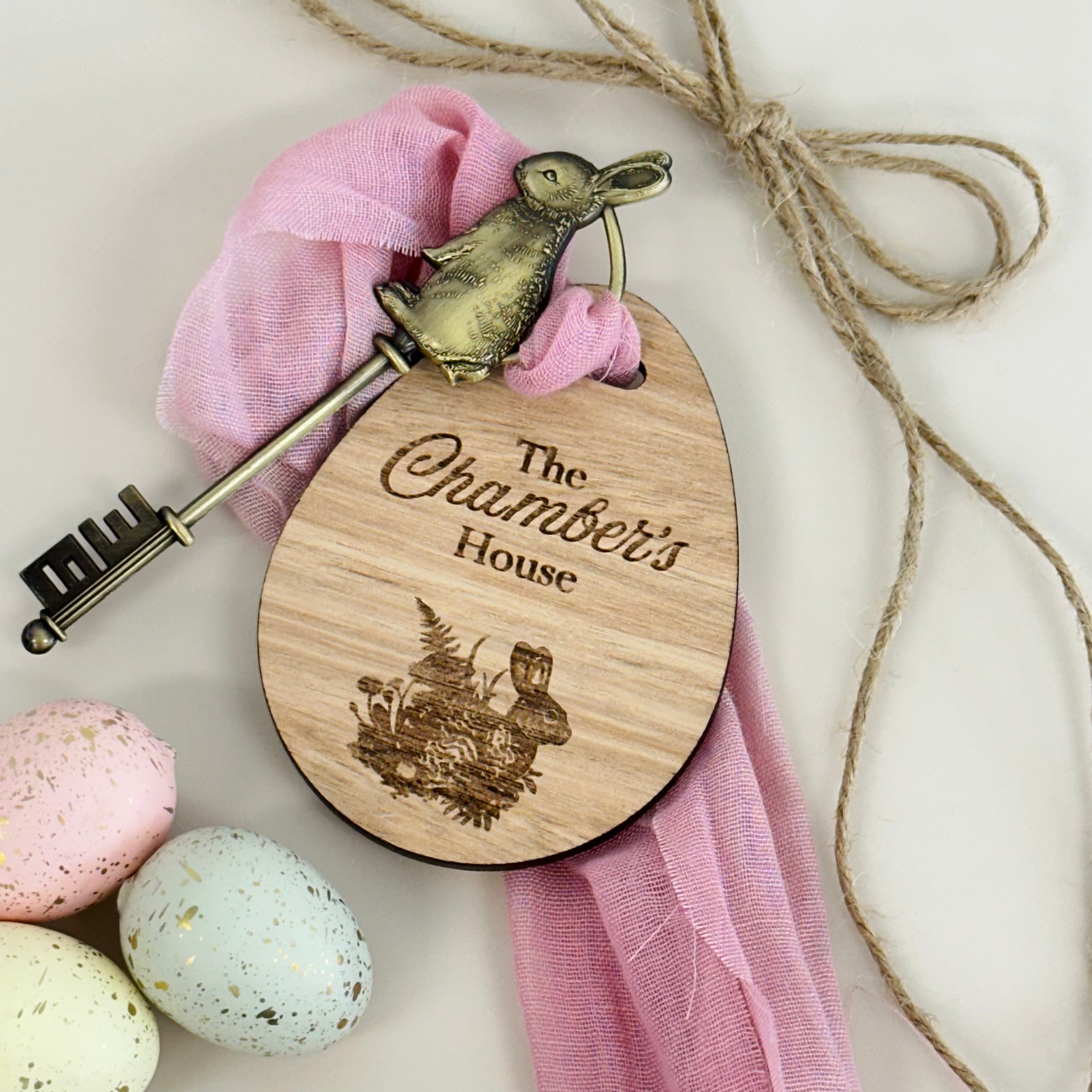 Easter Bunny Magic Key - Antique Gold