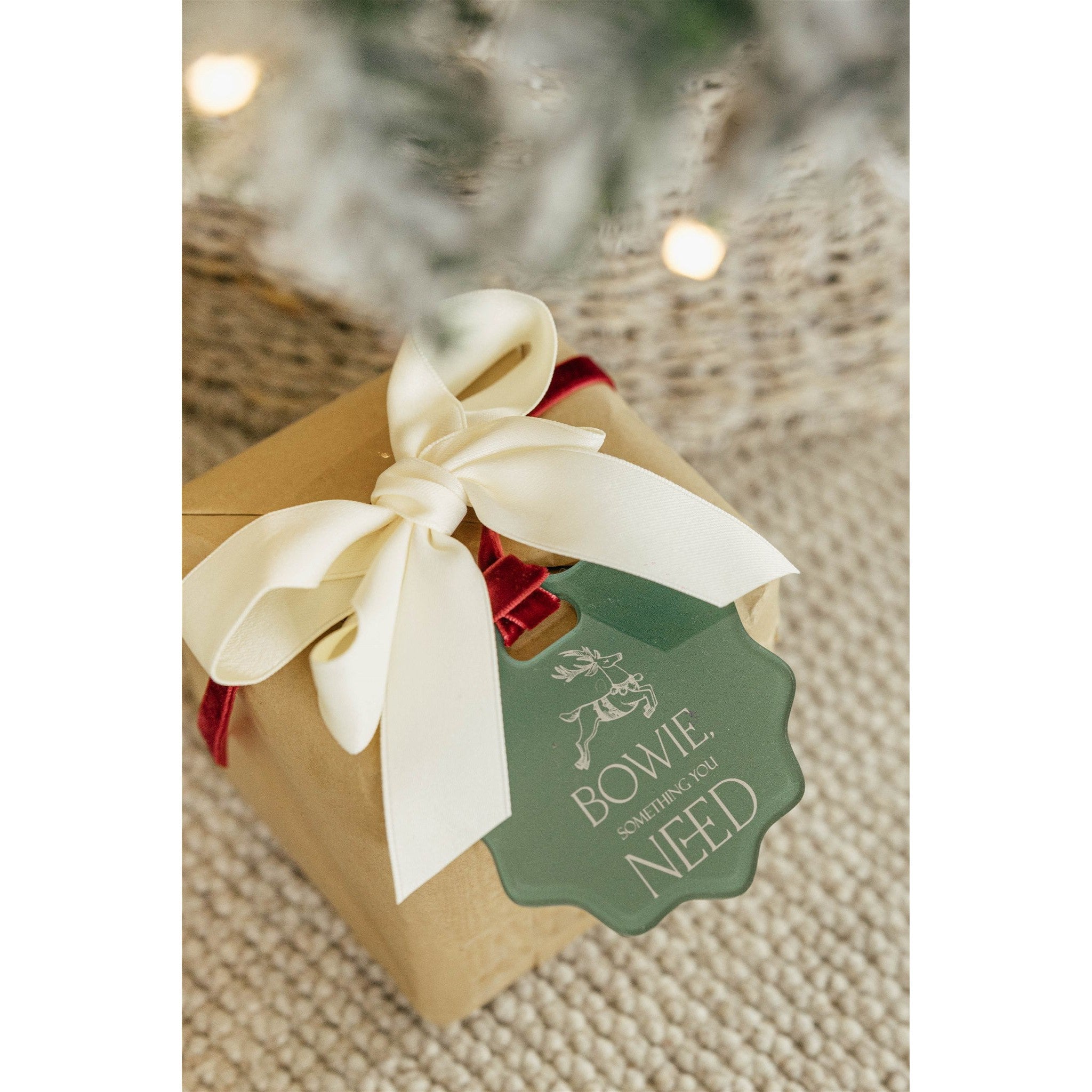 Wavy Colour Acrylic "Something" Christmas Gift Tags
