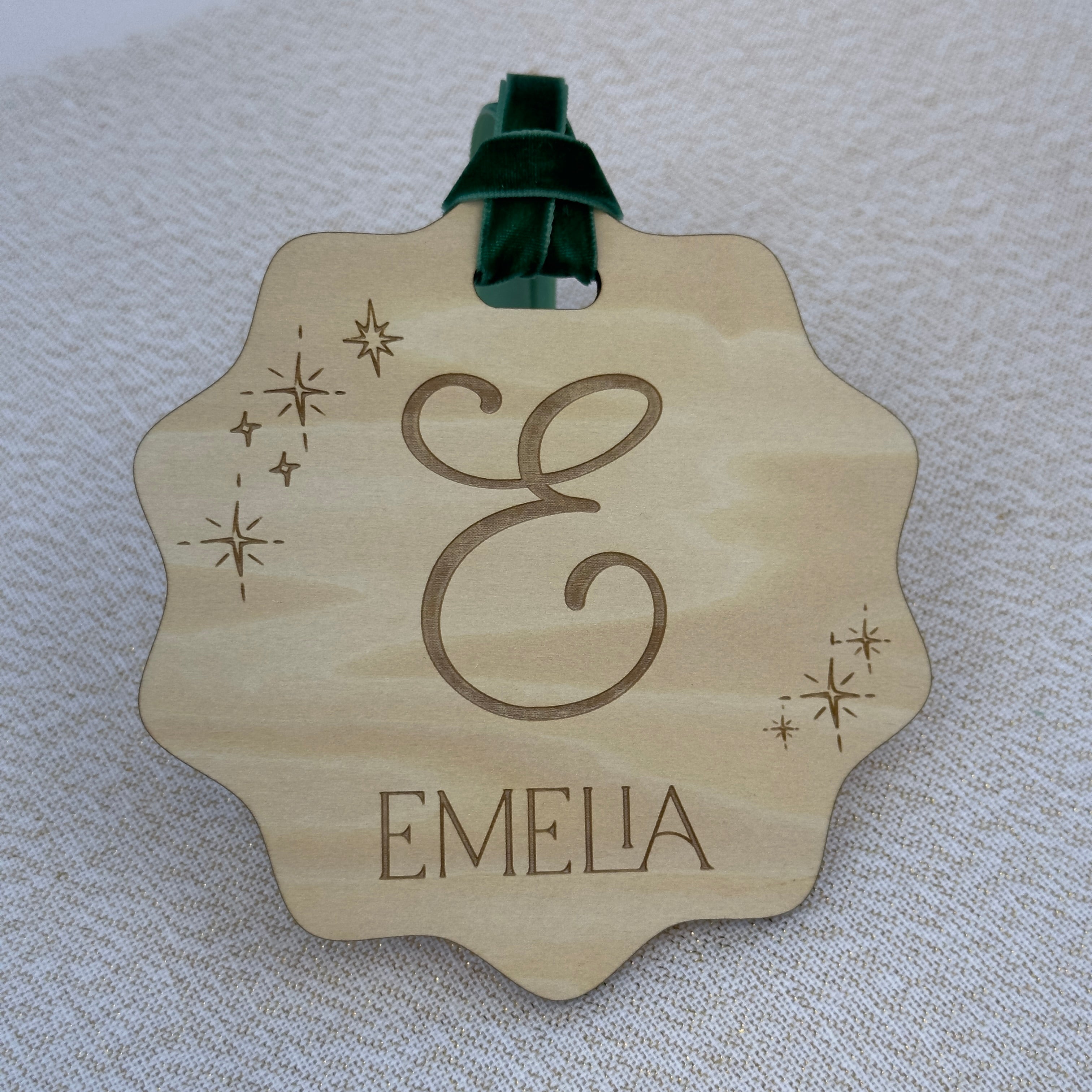 Wavy Initials Gift Tag (for Santa Sack)