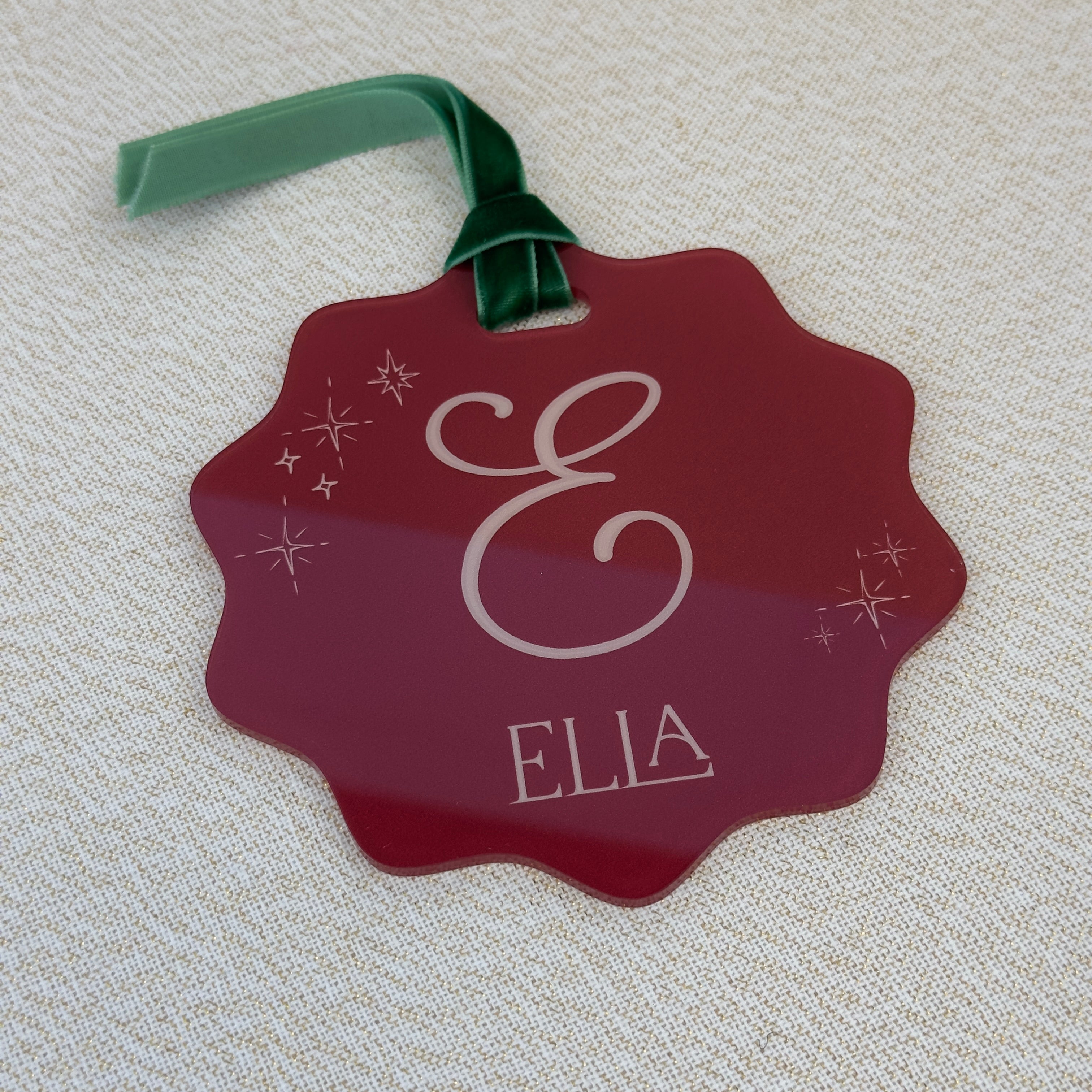 Wavy Initials Gift Tag (for Santa Sack)