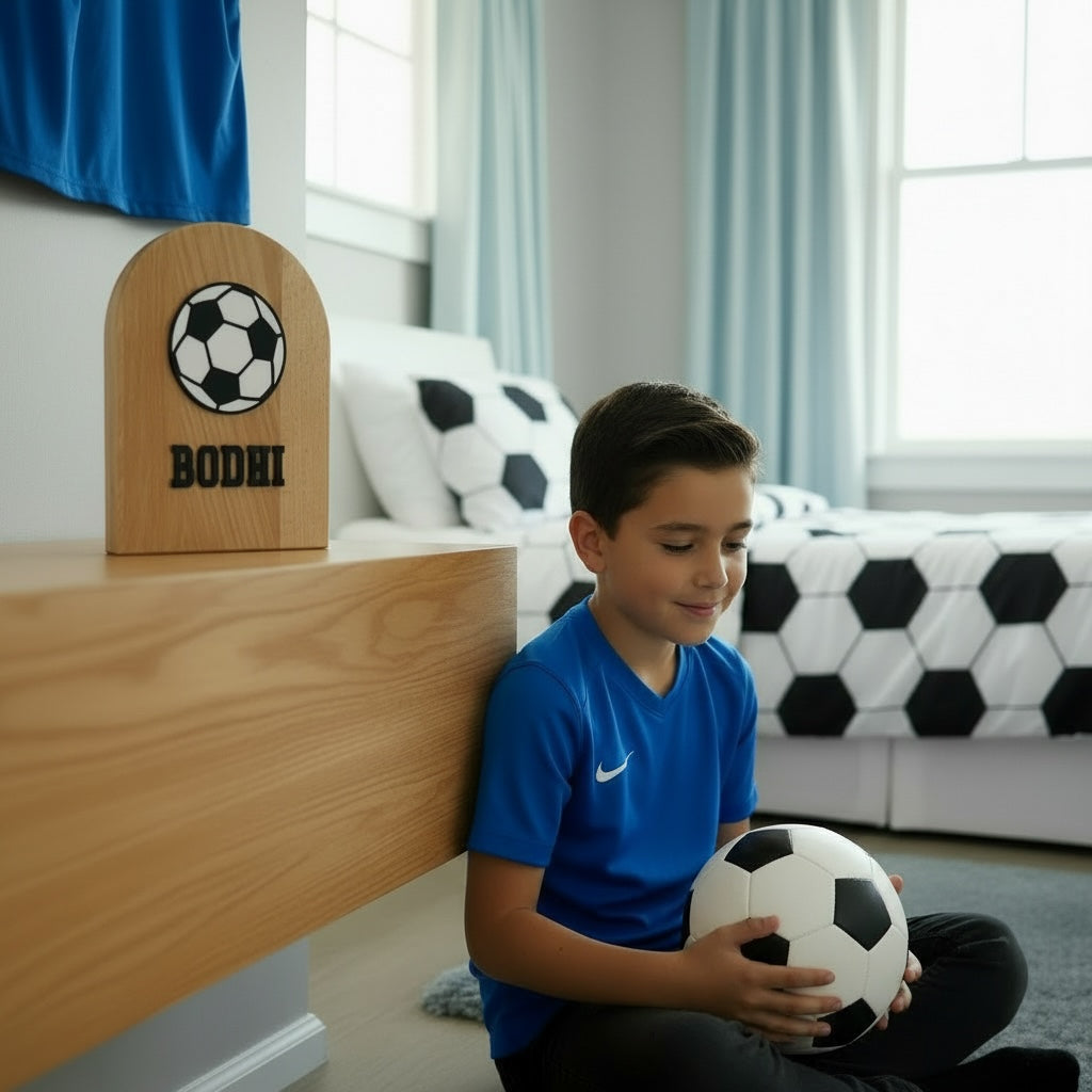 Acrylic Soccer Ball Personalised Arch Moneybox