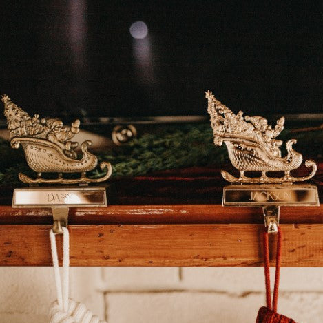 Santa and his Magic Reindeers Stocking Holders