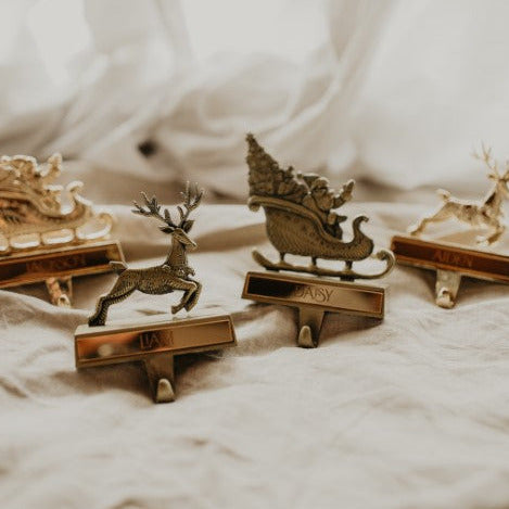 Santa and his Magic Reindeers Stocking Holders