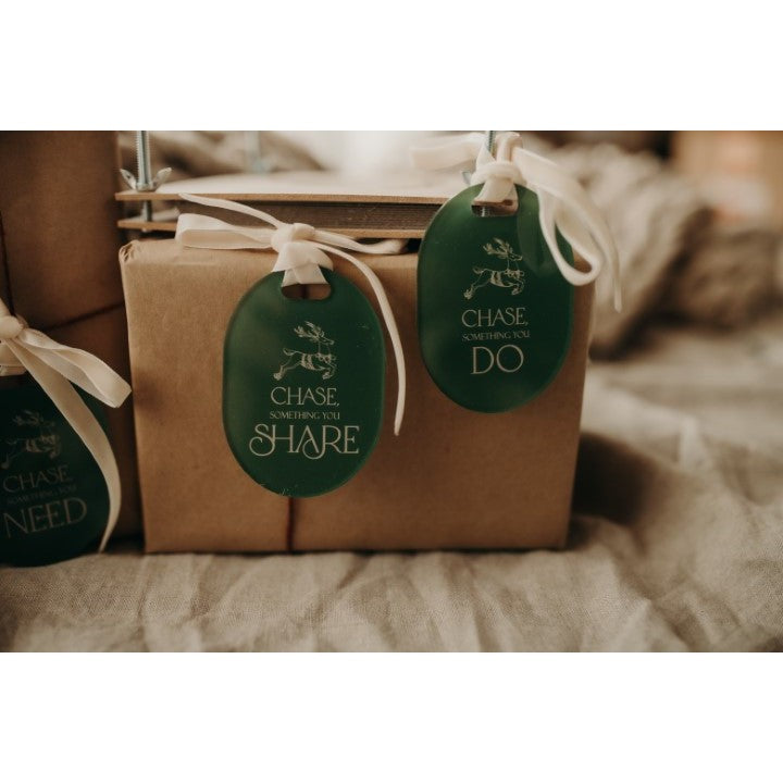 Oval Colour Acrylic "Something" Christmas Gift Tags