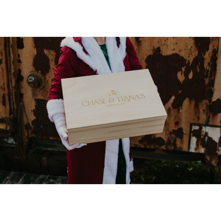 Run Run Rudolph Hinge Lid Keepsake Box