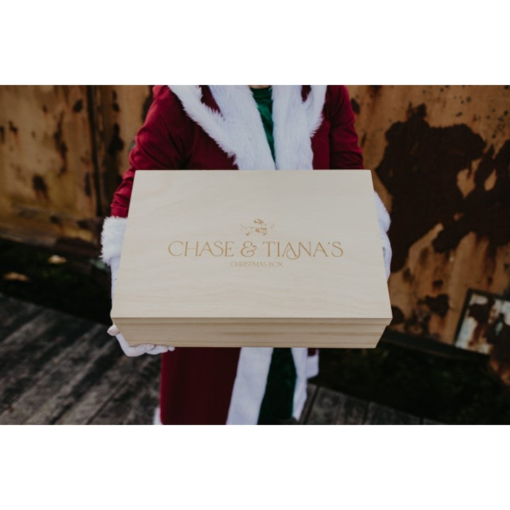 Run Run Rudolph Hinge Lid Keepsake Box