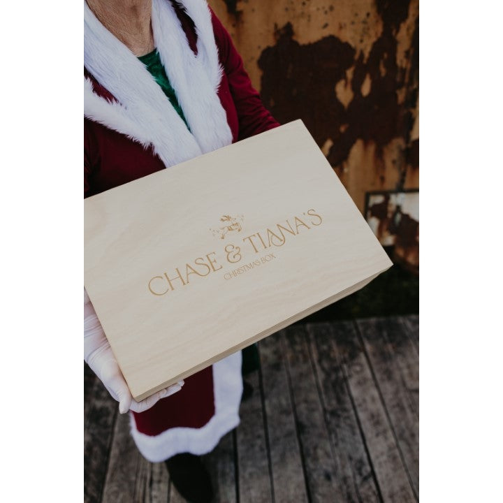 Run Run Rudolph Hinge Lid Keepsake Box