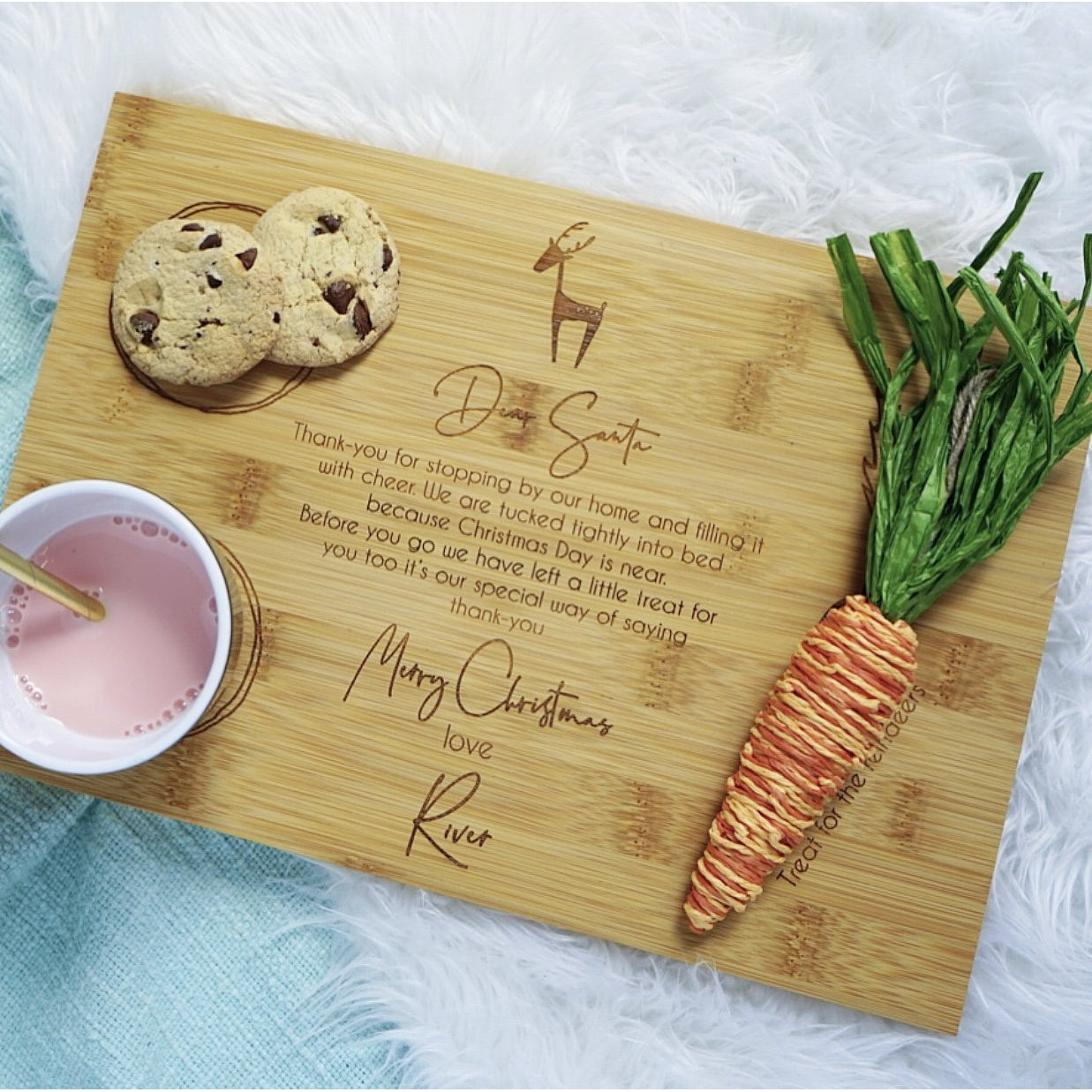 2020 Vintage Christmas Santa Treat Plate / Easter Treat Plate