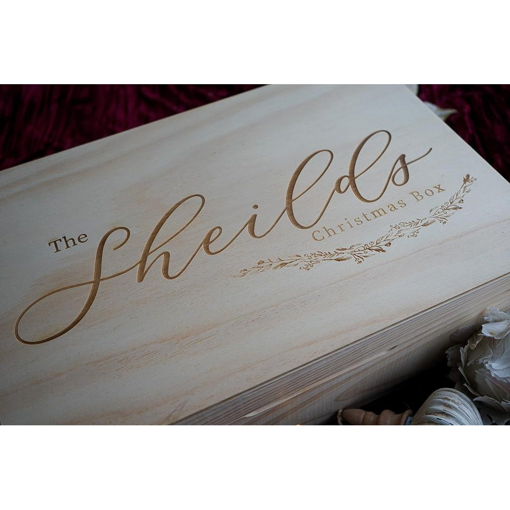 A Stary Night Christmas Hinge Lid Keepsake Box