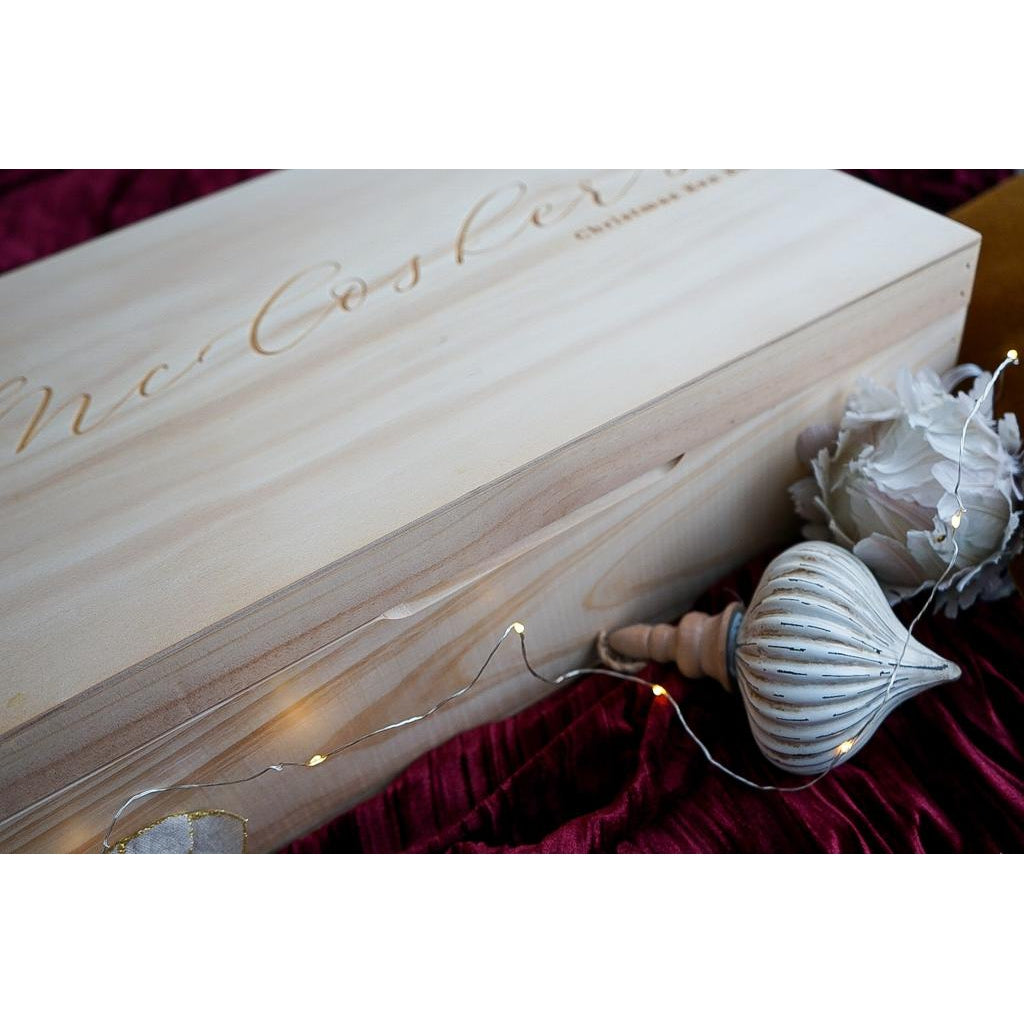 Traditional Font Hinge Lid Keepsake Box