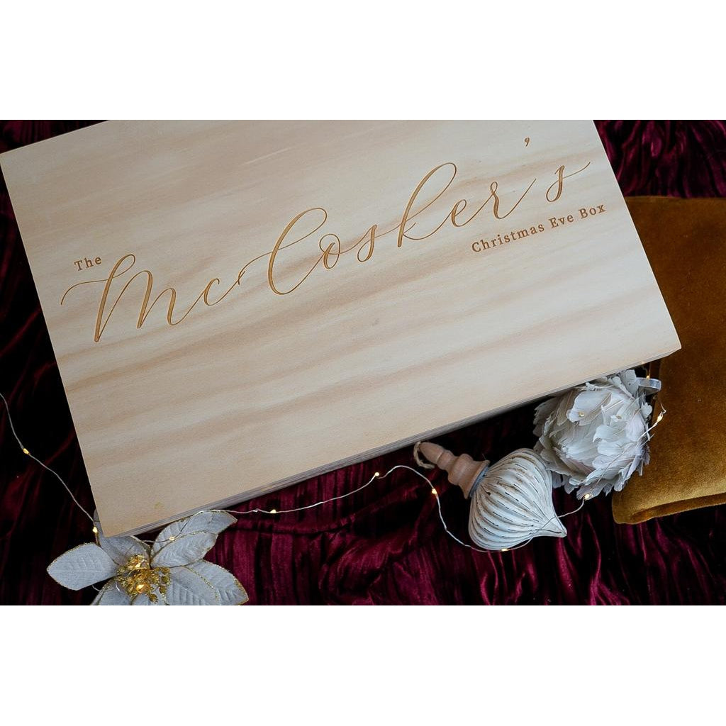 Traditional Font Hinge Lid Keepsake Box