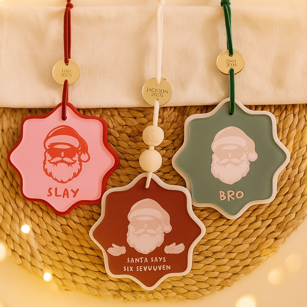 Wavy Double Layer Tween Personalised Hanging Decoration