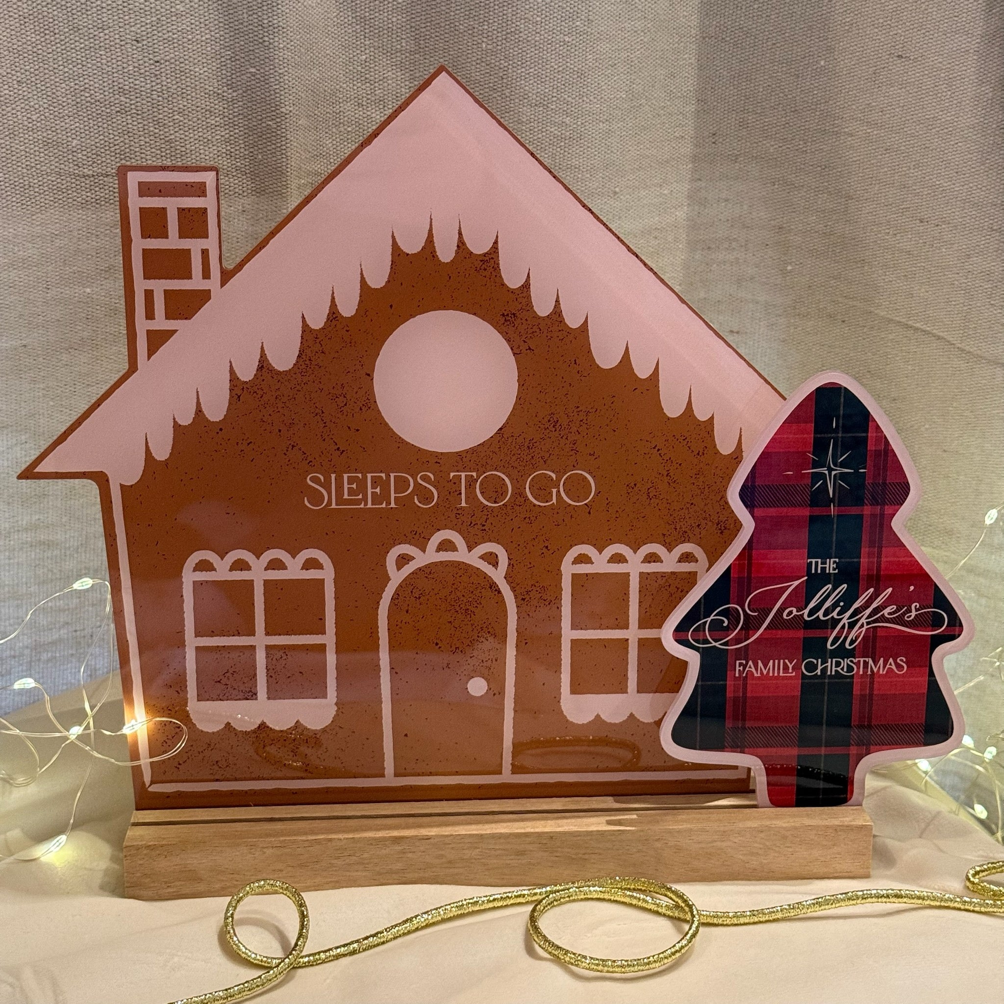 Double Layer Christmas Countdown Set Gingerbread House