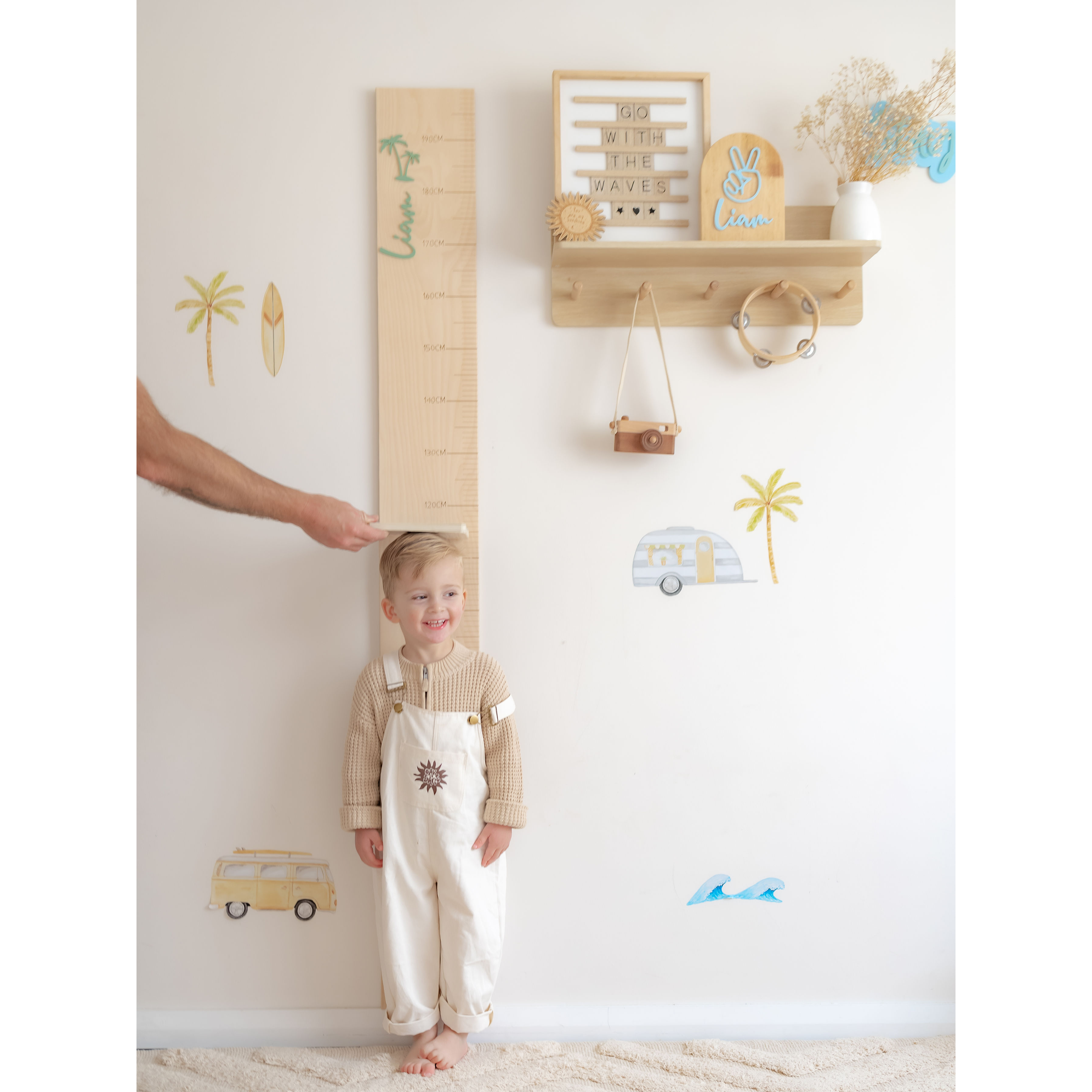 *** IMPERFECT Watch Me Grow Wooden Height Chart Rulers