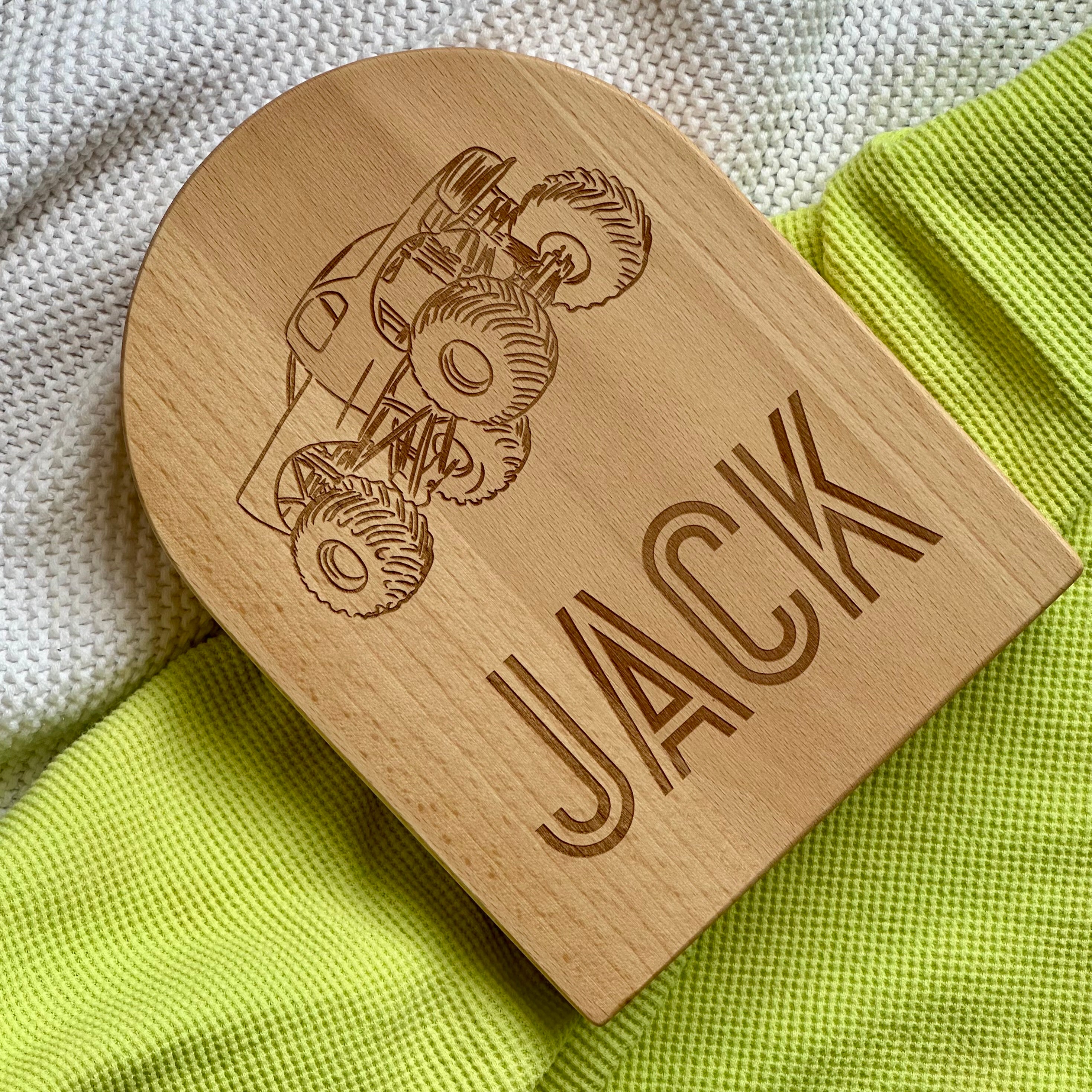 Engraved Turbo Monster Truck Personalised Arch Moneybox