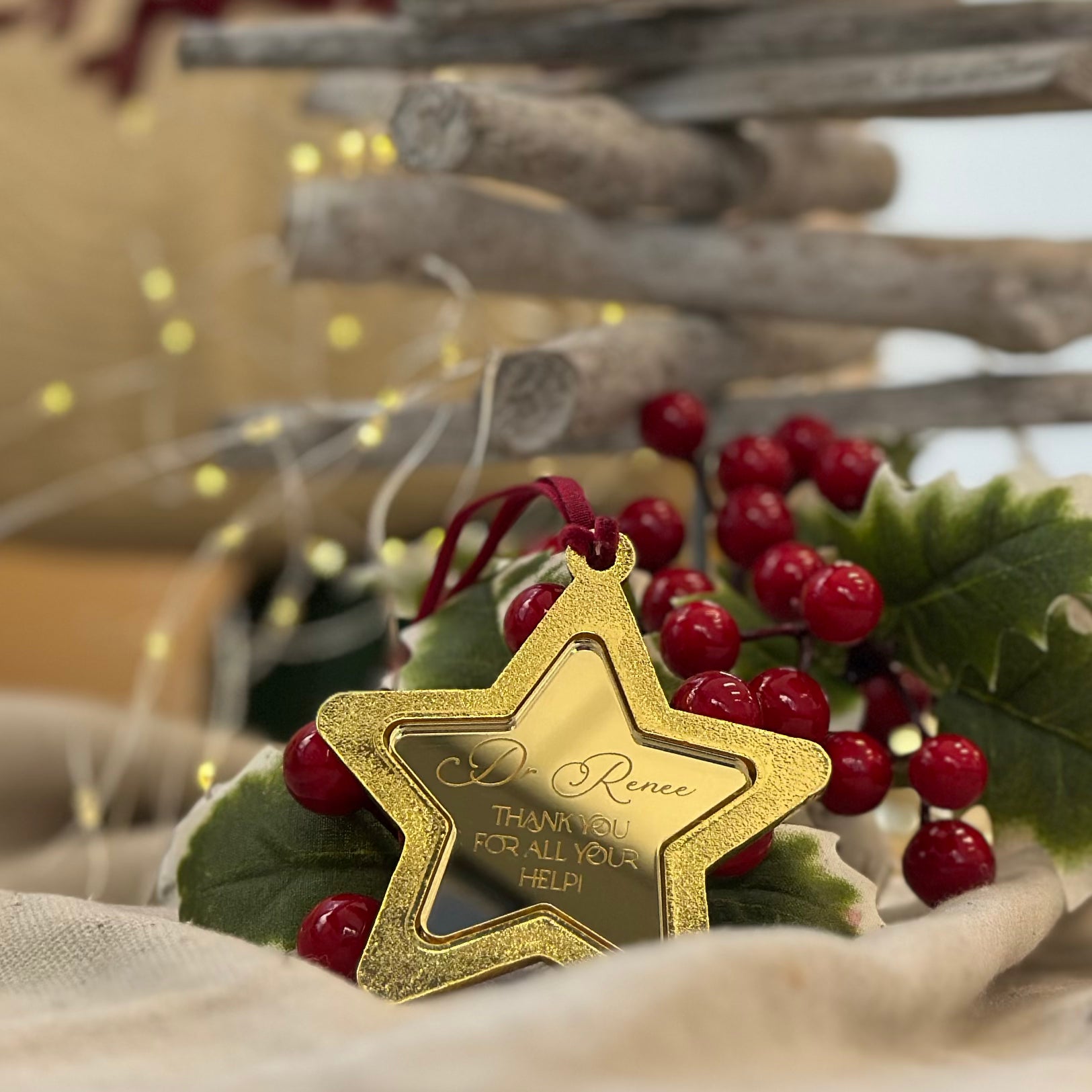 Starlight Classical Star Personalised Ornament