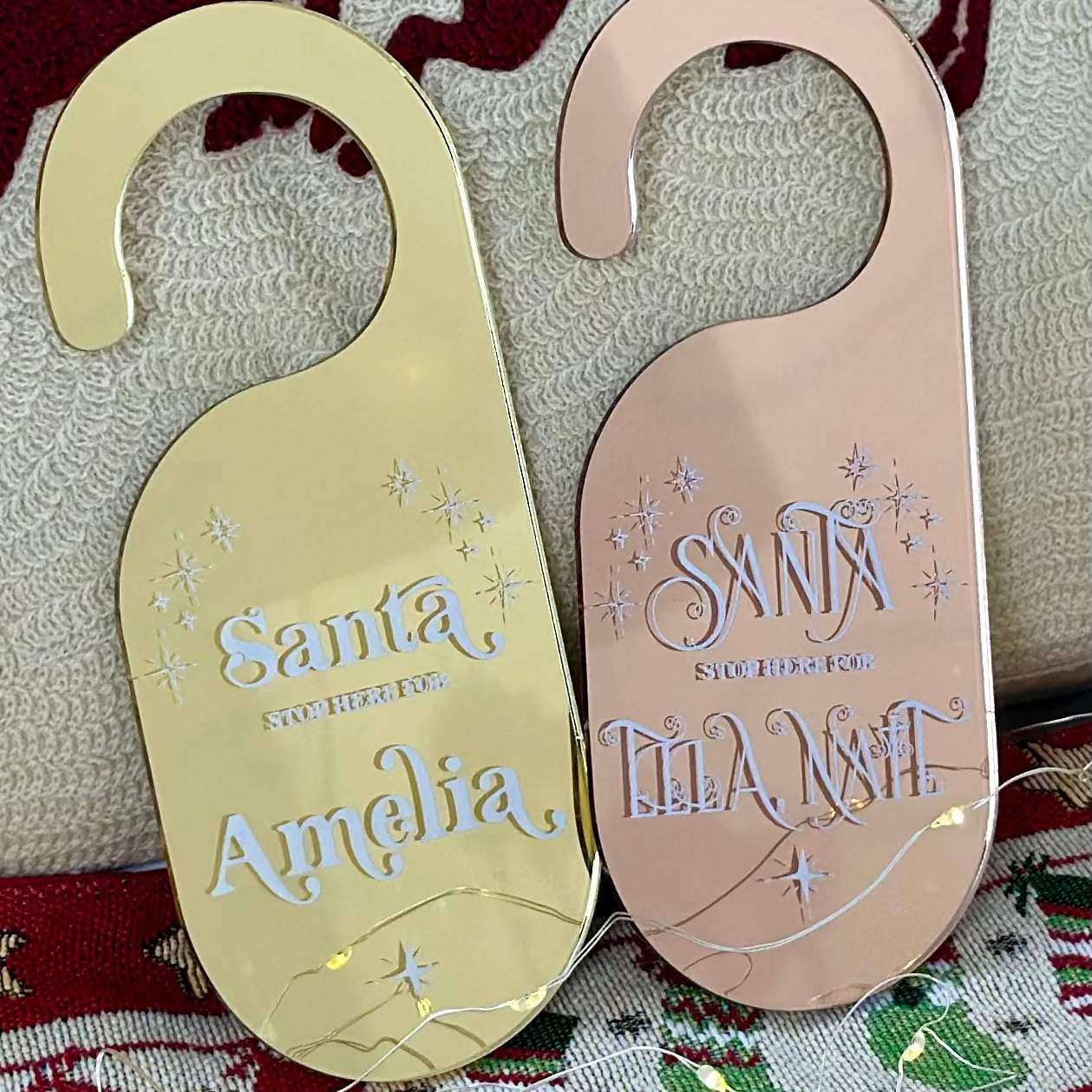"Santa Please Stop Here" Door Hanger