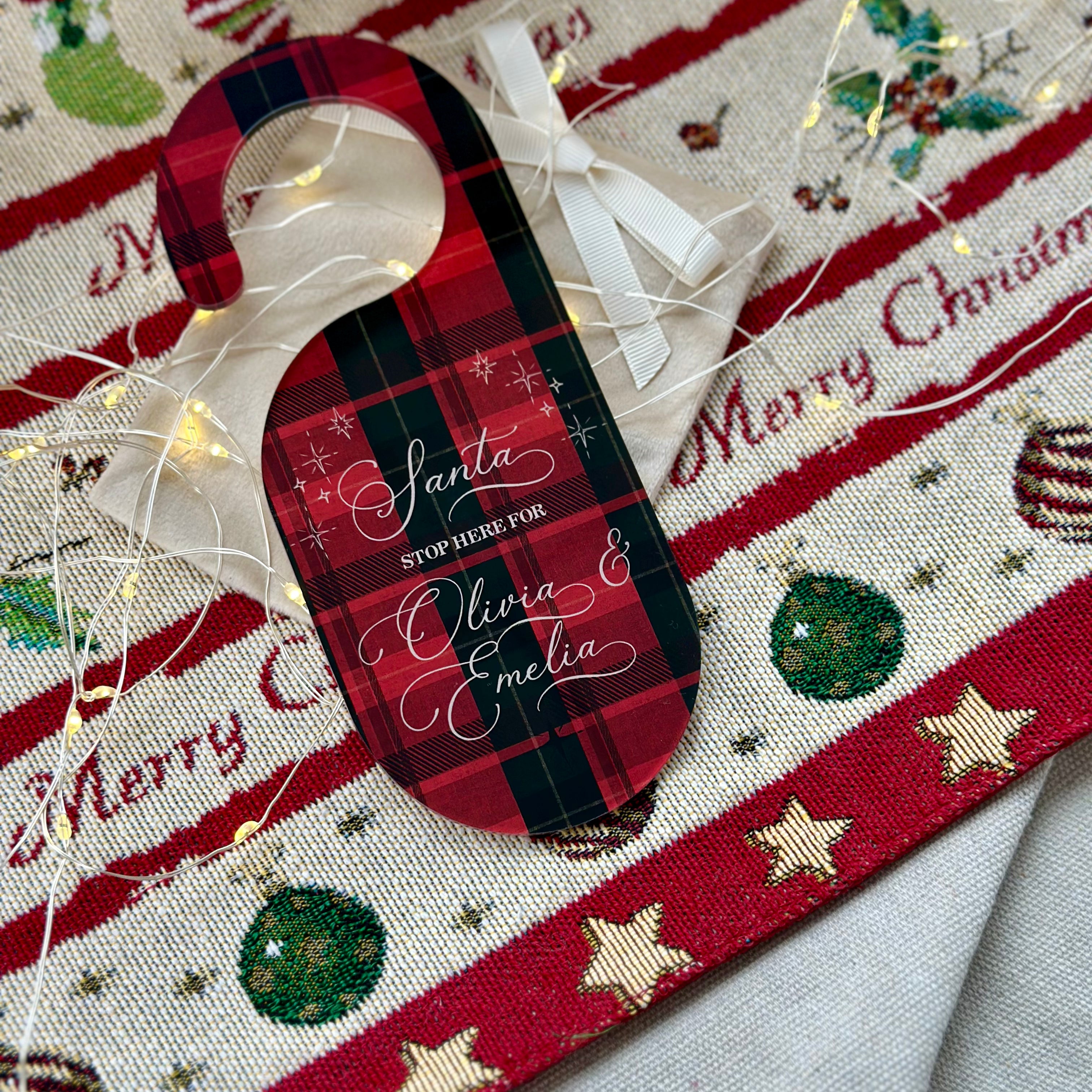 "Santa Please Stop Here" Door Hanger