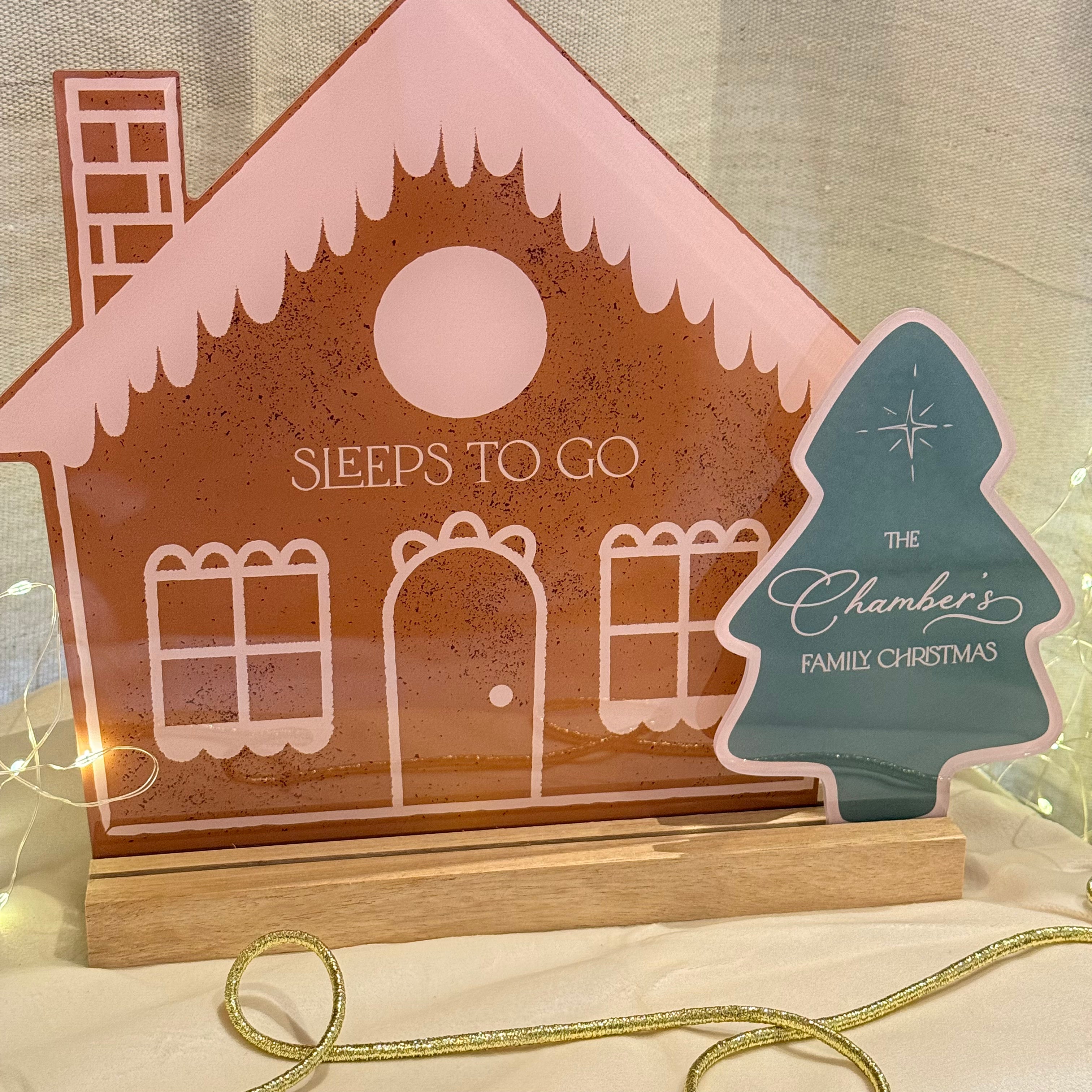 Double Layer Christmas Countdown Set Gingerbread House