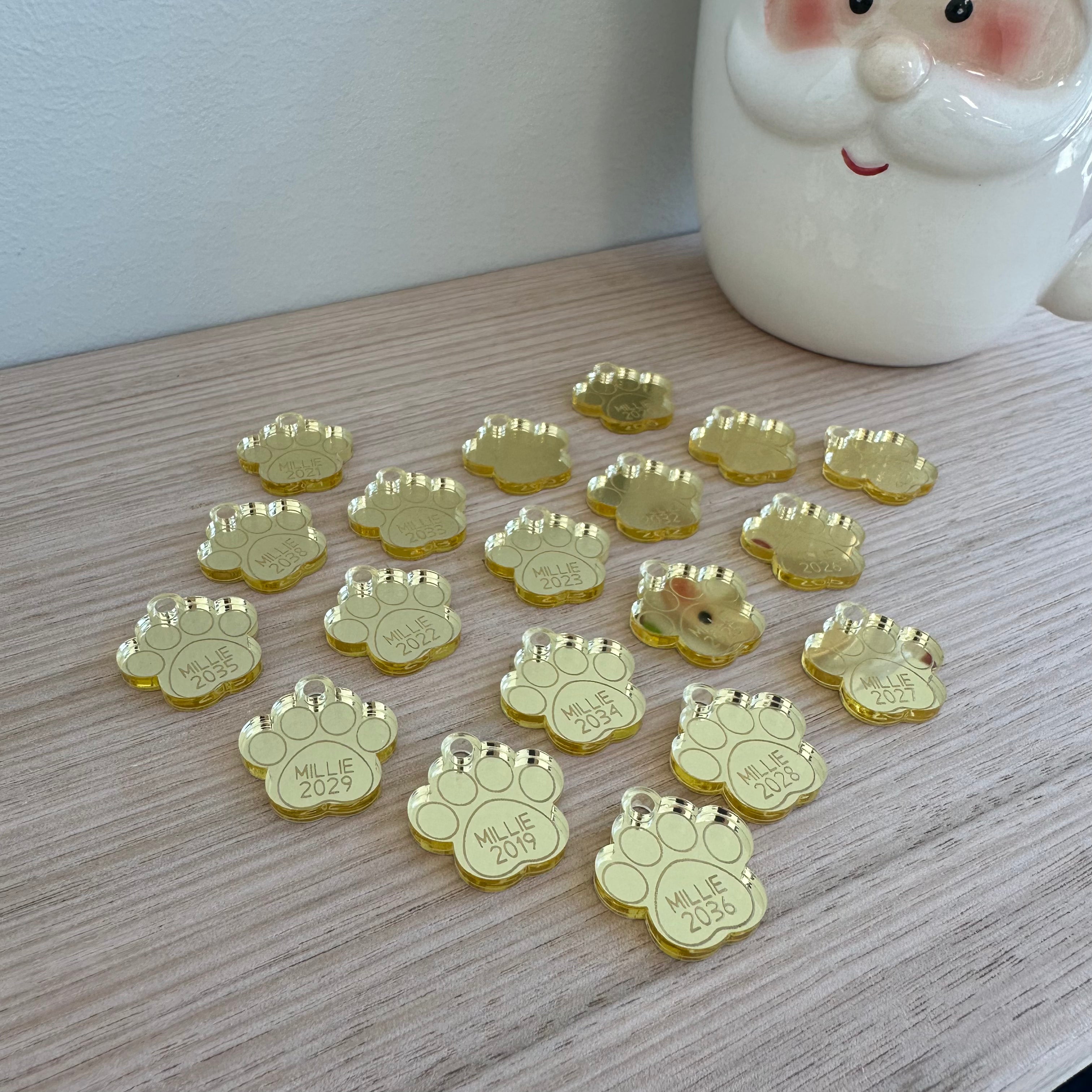 Dog Paw Decoration Keepsake Charms