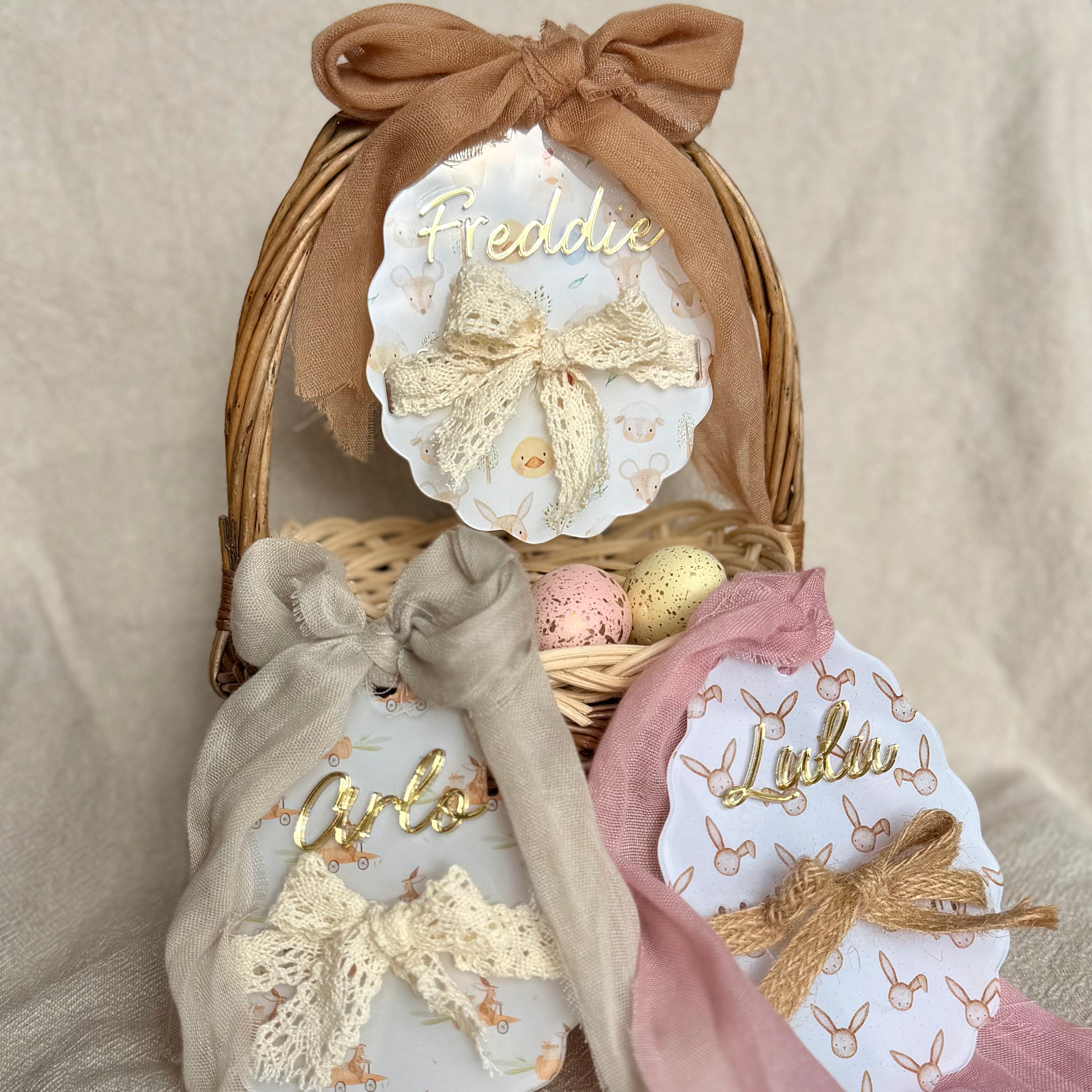 Sweet Bow Easter Egg Tag