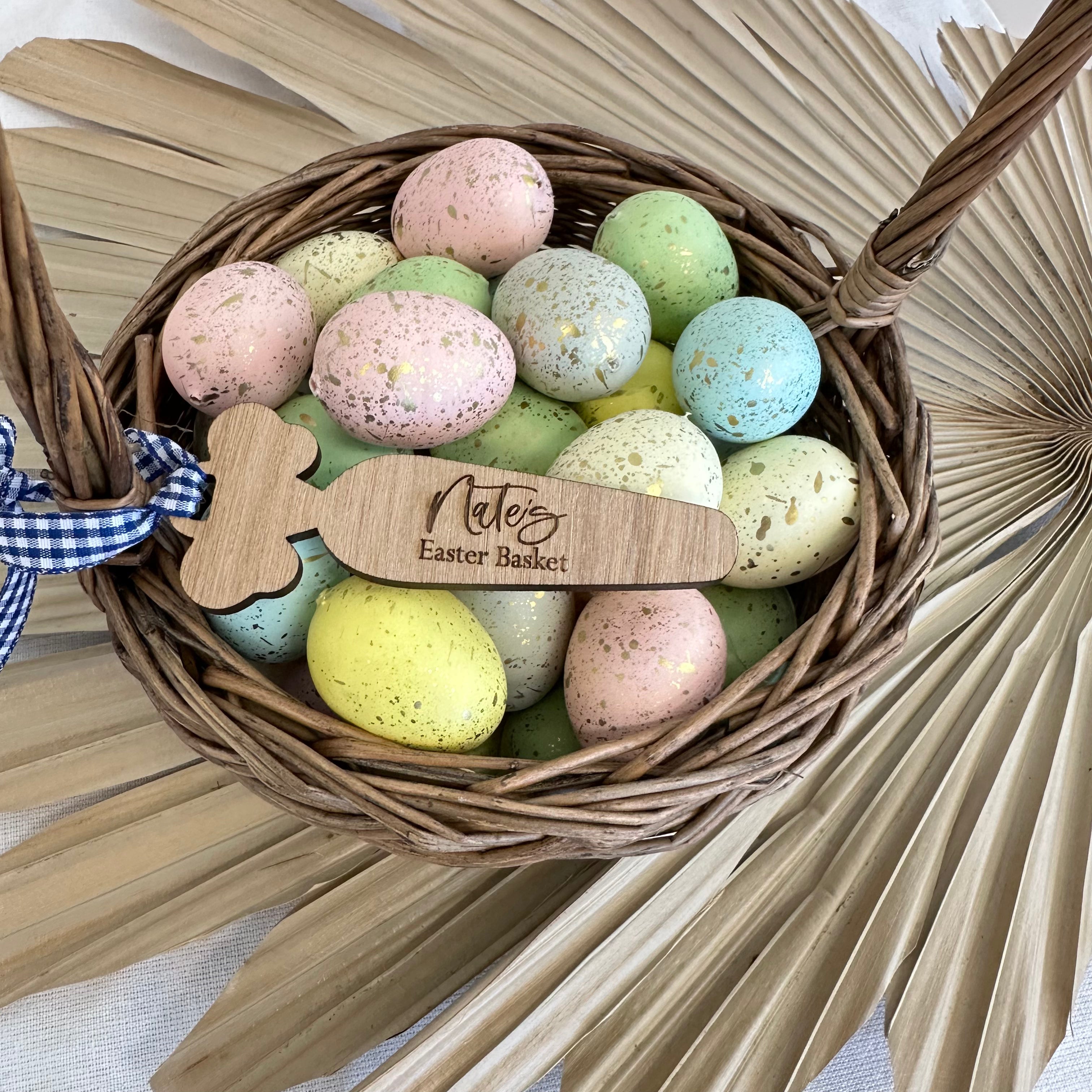 Vintage Timber Easter Carrot Tag