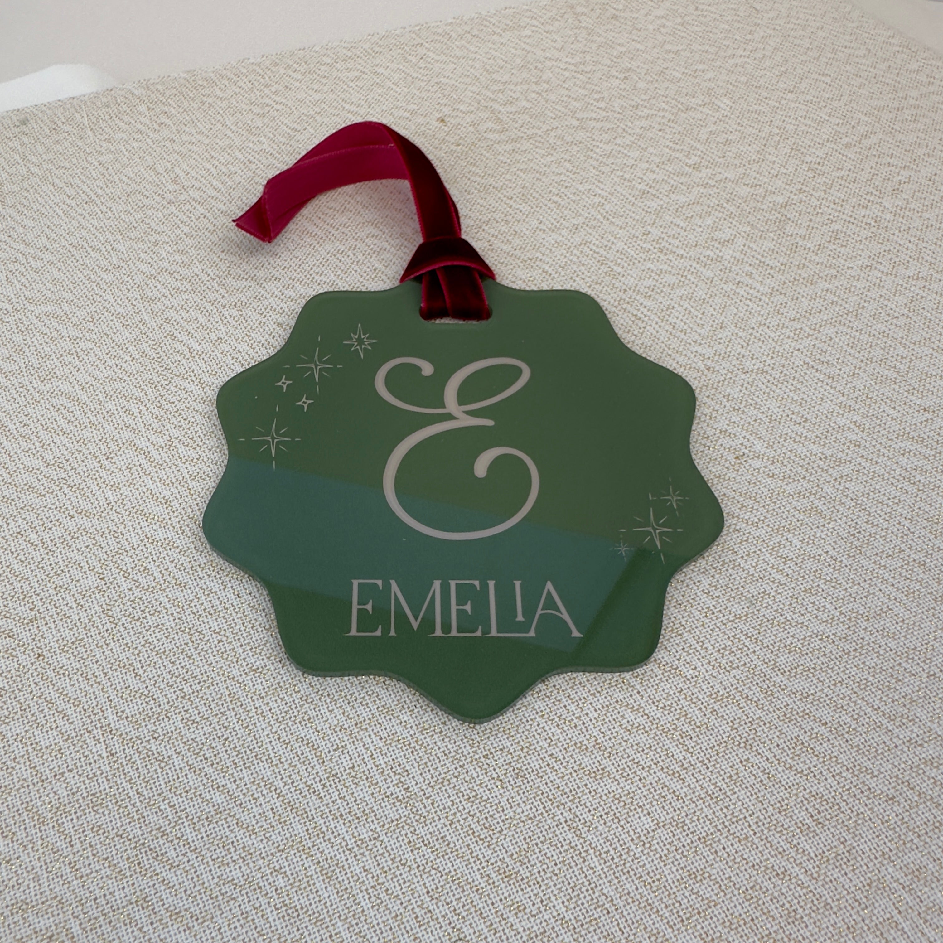 Wavy Initials Gift Tag (for Santa Sack)