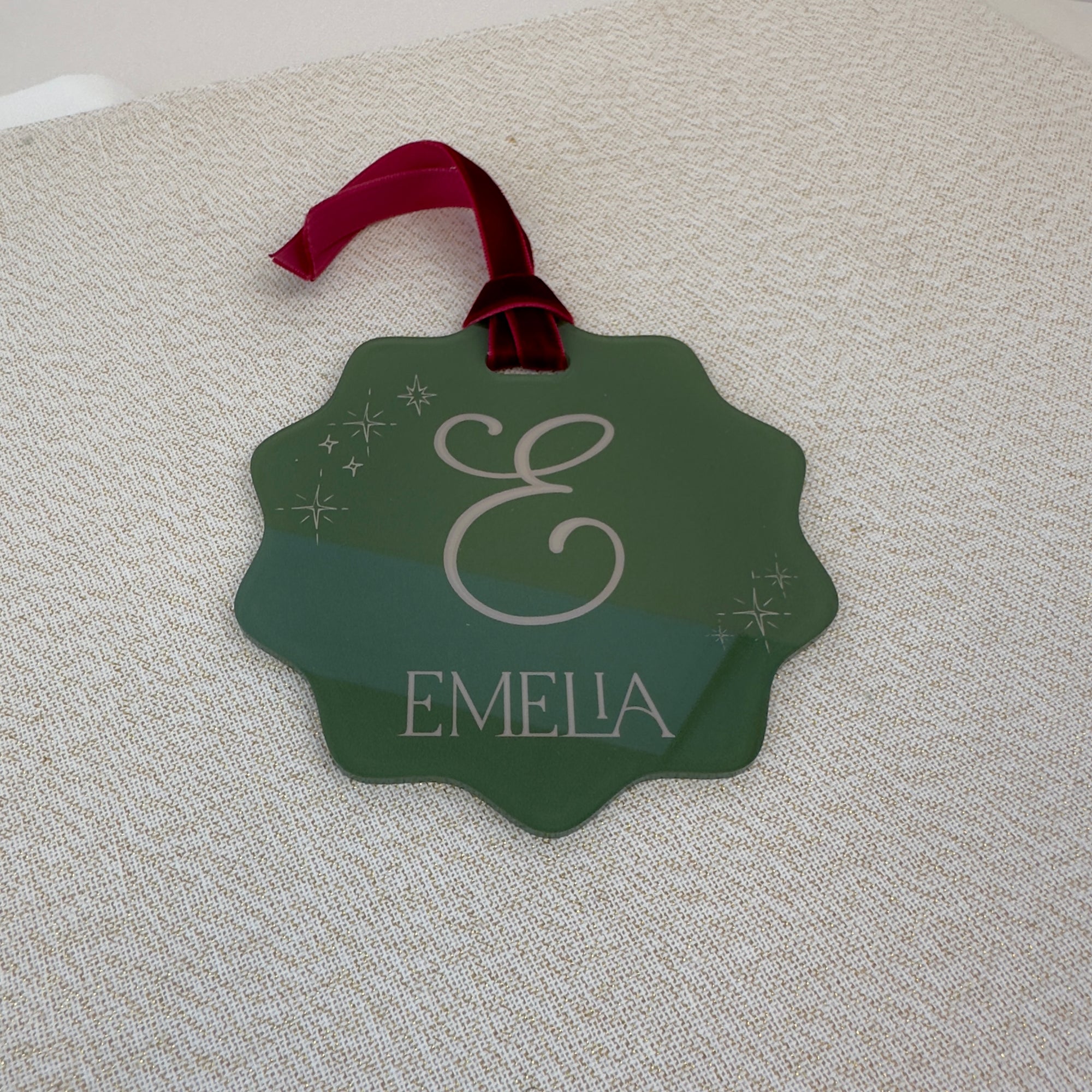 Wavy Initials Gift Tag (for Santa Sack)