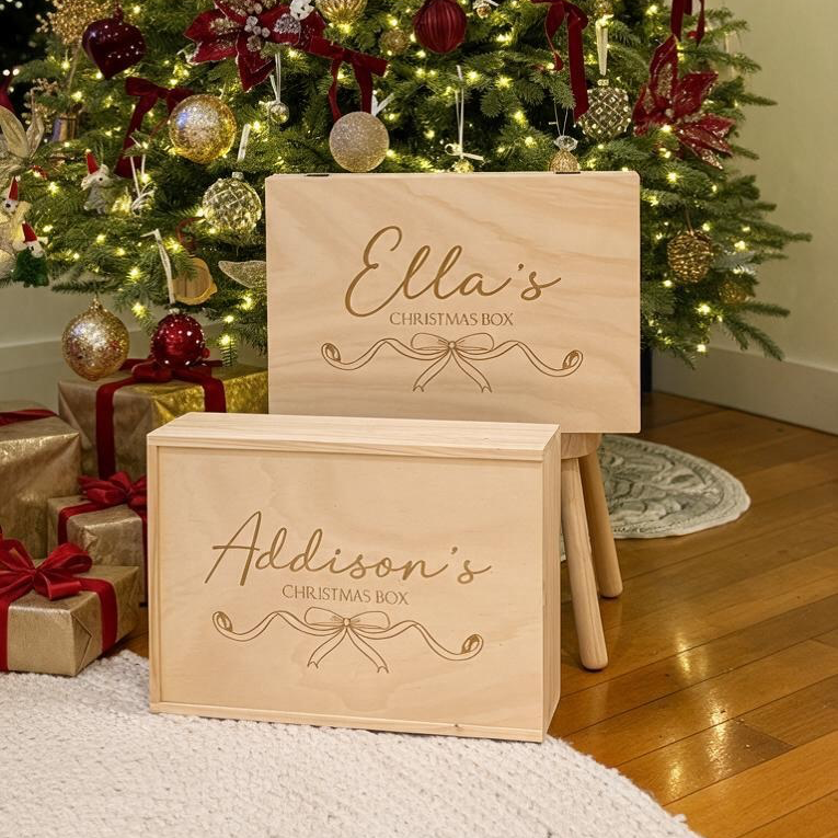 It's A Bow-tiful Christmas Hinge Lid Keepsake Box