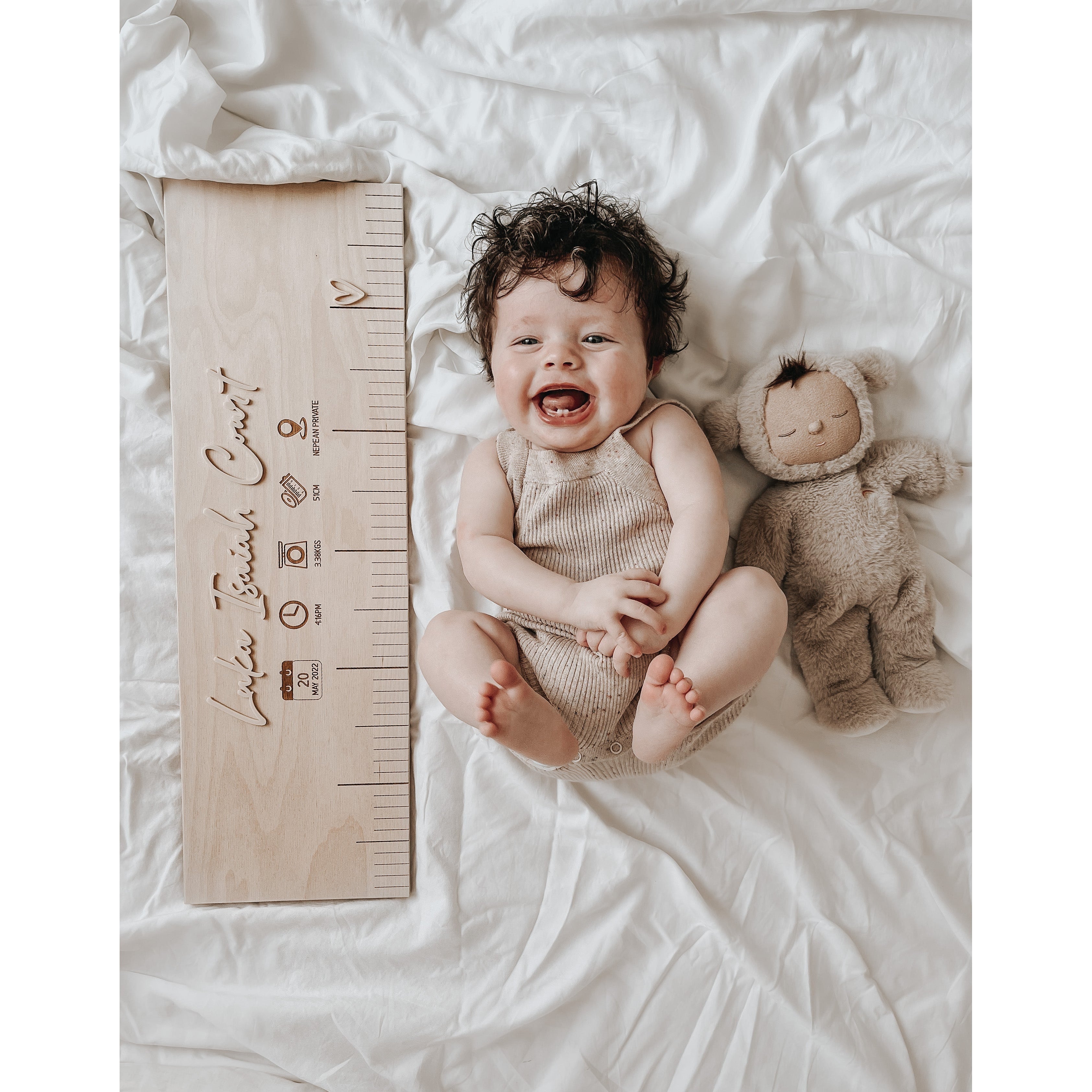 Personalised Wooden Birth Ruler