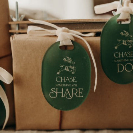 Oval Colour Acrylic "Something" Christmas Gift Tags
