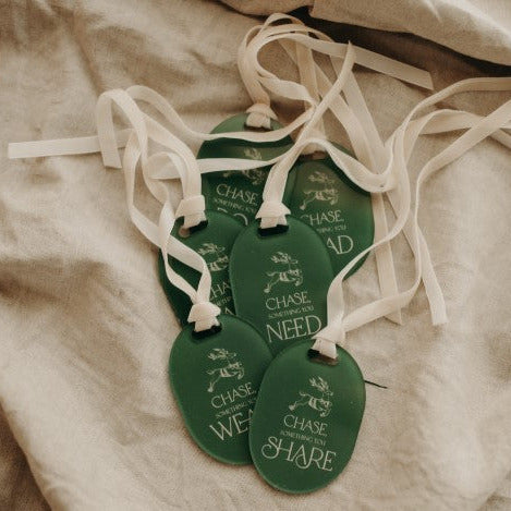 Oval Colour Acrylic "Something" Christmas Gift Tags