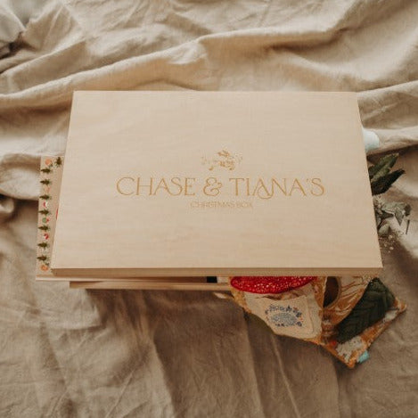 Run Run Rudolph Hinge Lid Keepsake Box