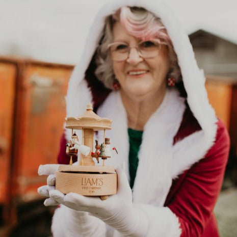 Magical Carousel Christmas Music Box