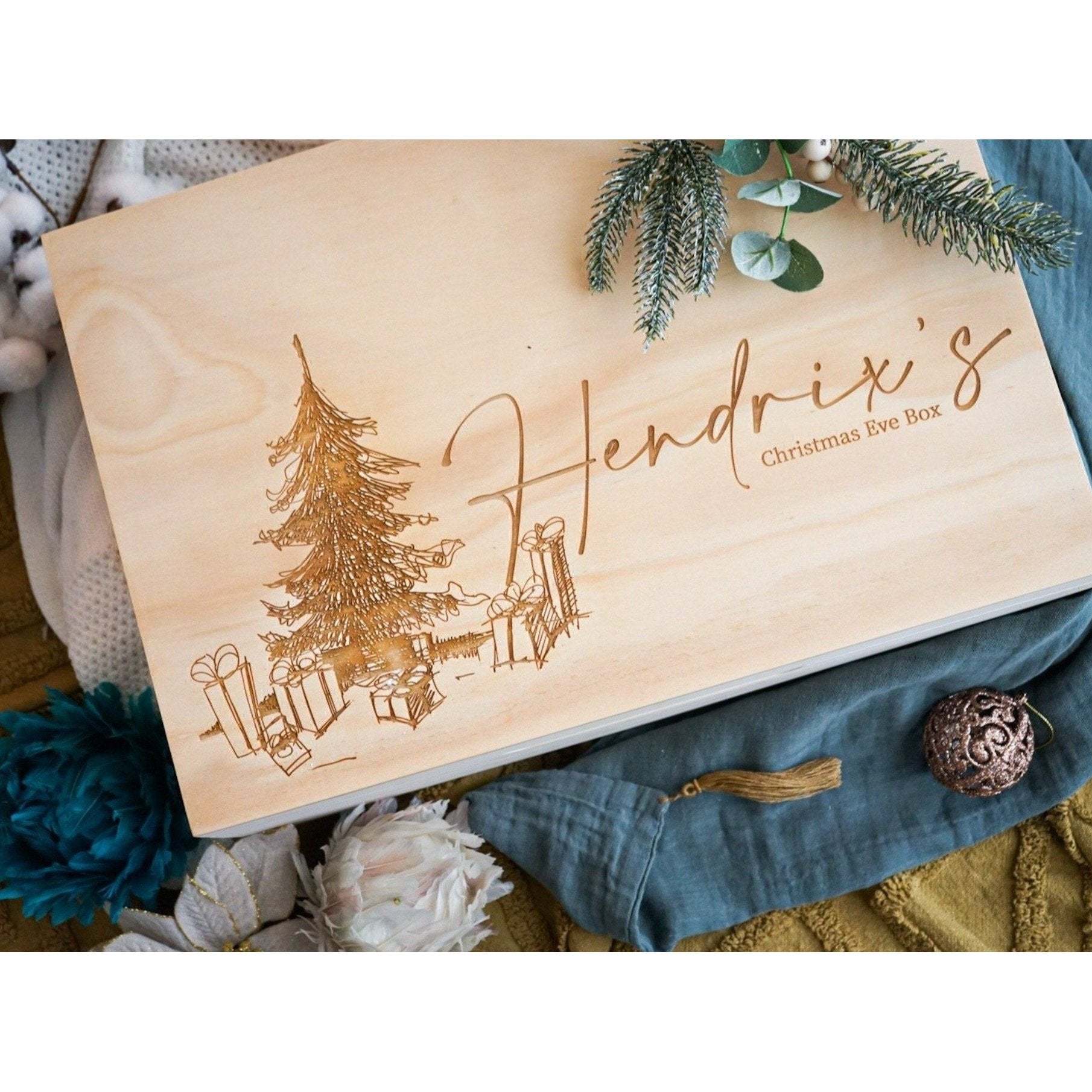 Oh Christmas Tree Hinge Lid Keepsake Box