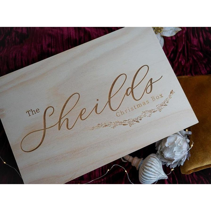 A Stary Night Christmas Hinge Lid Keepsake Box